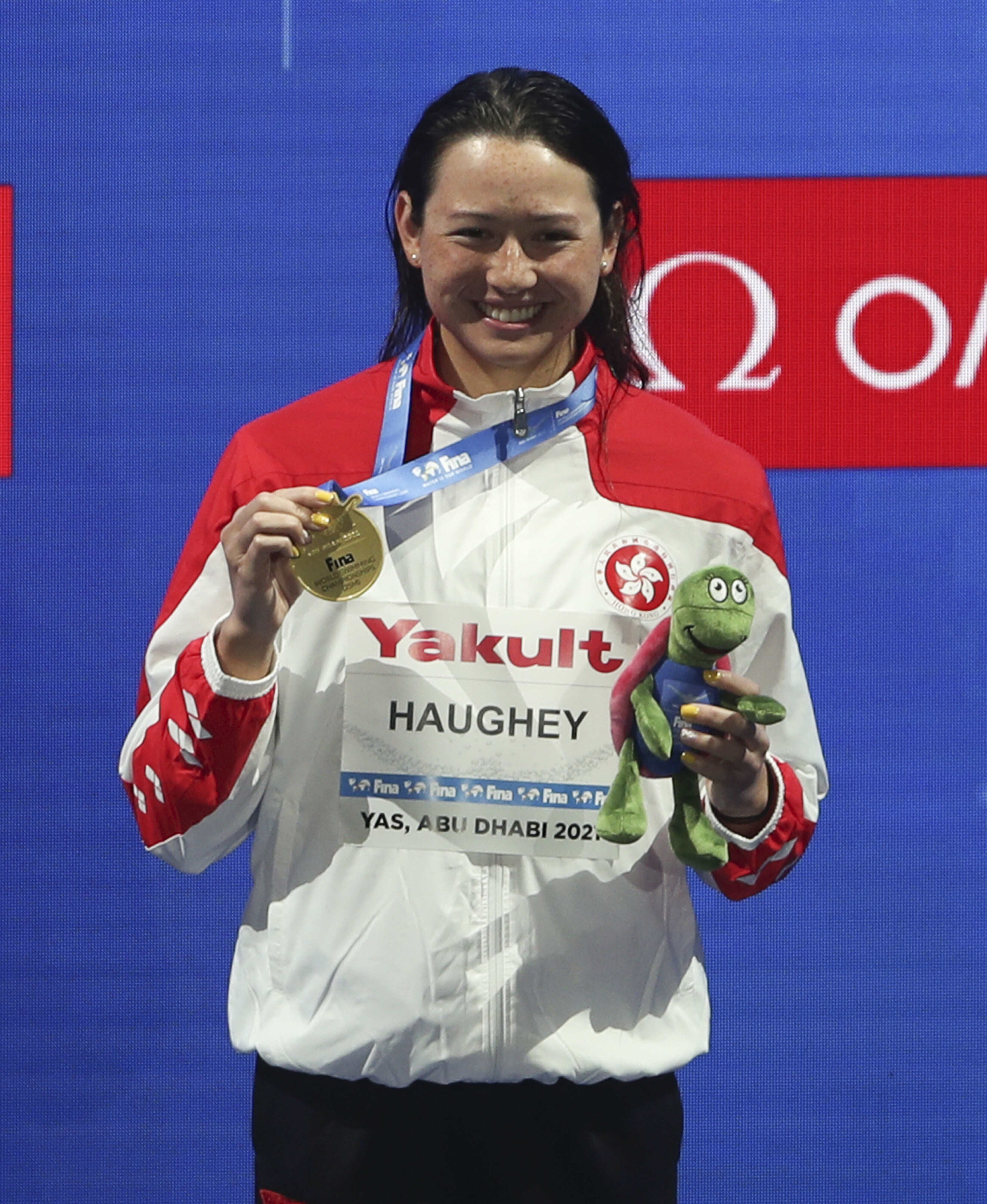 Siobhan Haughey from Hong Kong makes history again. Photo: AP