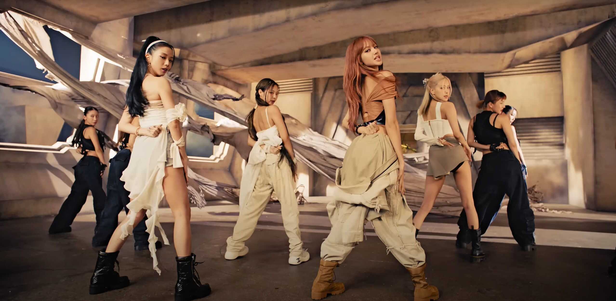 Blackpink’s Pink Venom music video features at least 10 different set designs. Photo: Captured on YouTube