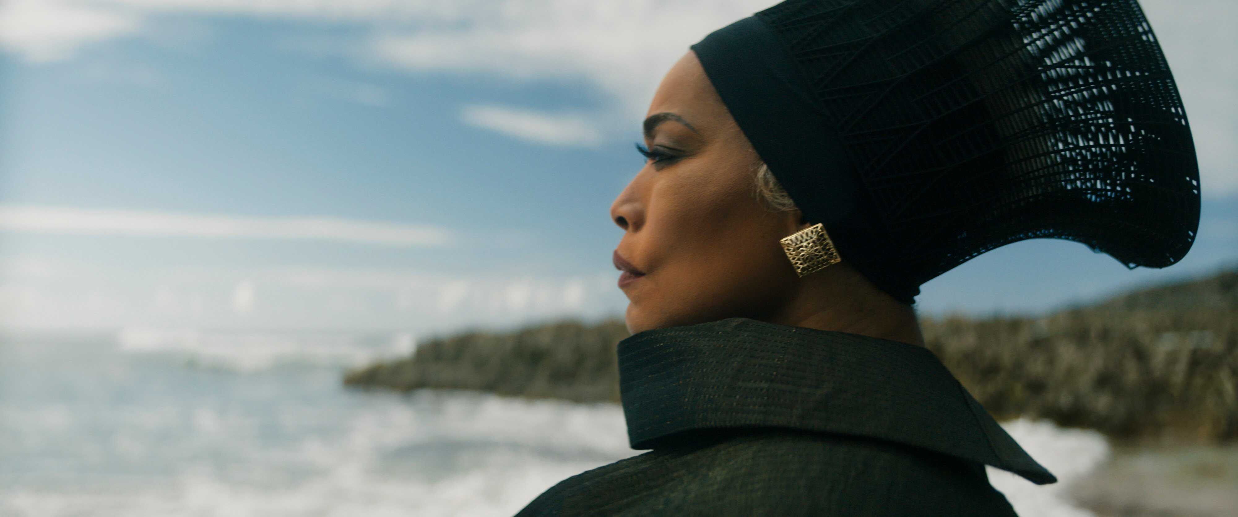 Angela Bassett plays matriarch Ramonda, mother of the late T’Challa and his younger sister Shuri. Photo: Marvel Studios via AP