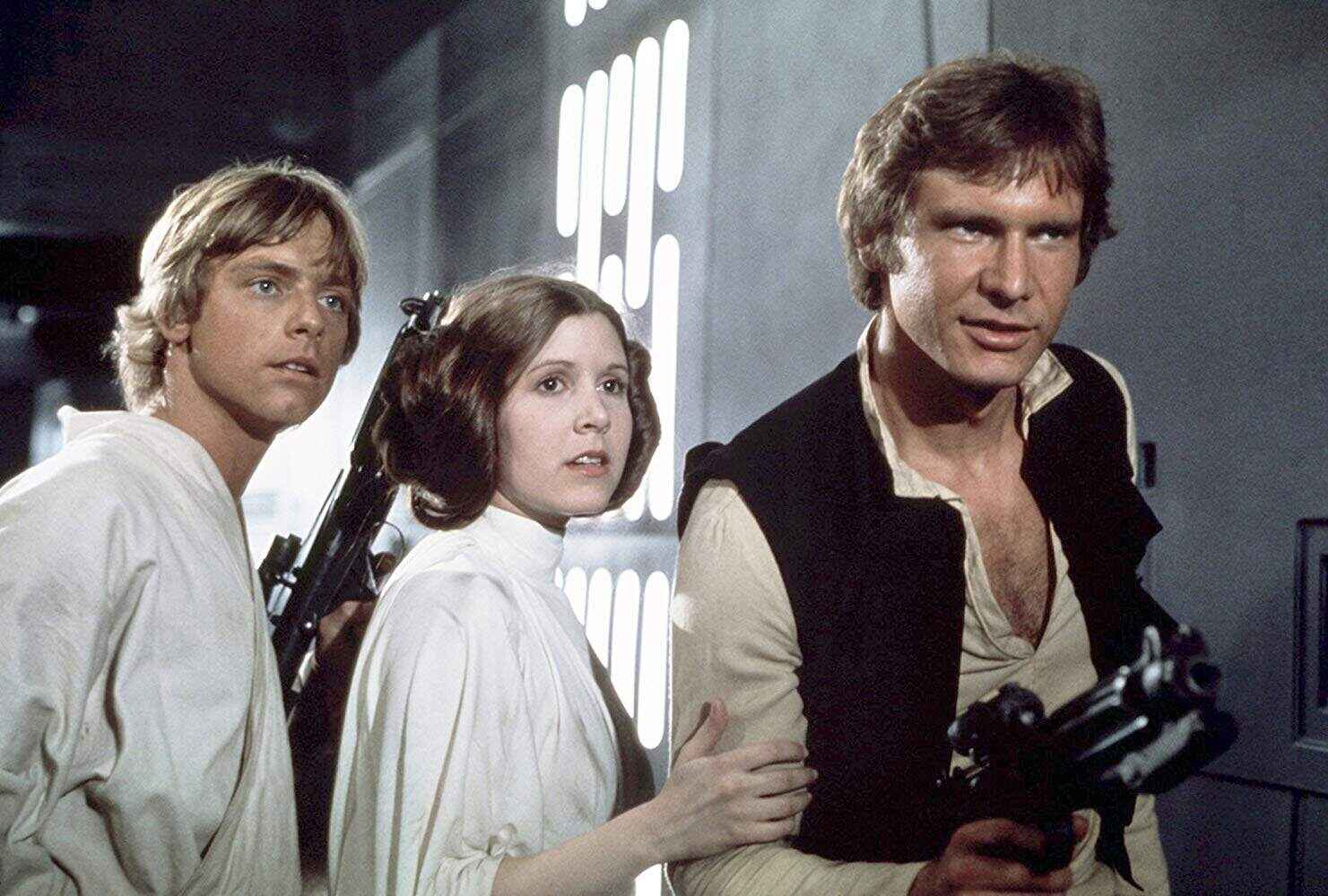 Mark Hamill, Carrie Fisher and Harrison Ford in the original “Star Wars” trilogy. Photo: 20th Century Fox films
