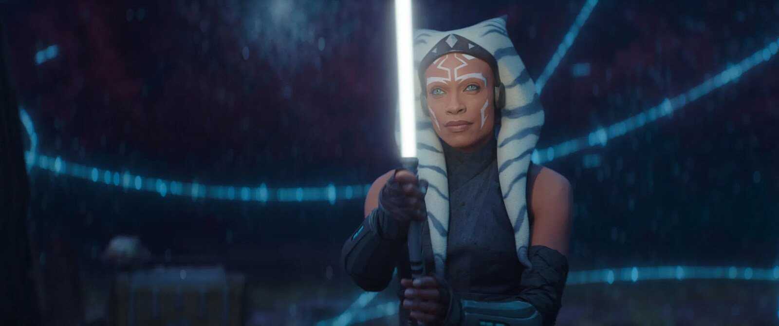 Rosario Dawson stars as former Jedi Ahsoka Tano in the latest live-action “Star Wars” offering from Disney+. Photo: Lucasfilm/ Disney+/ TNS