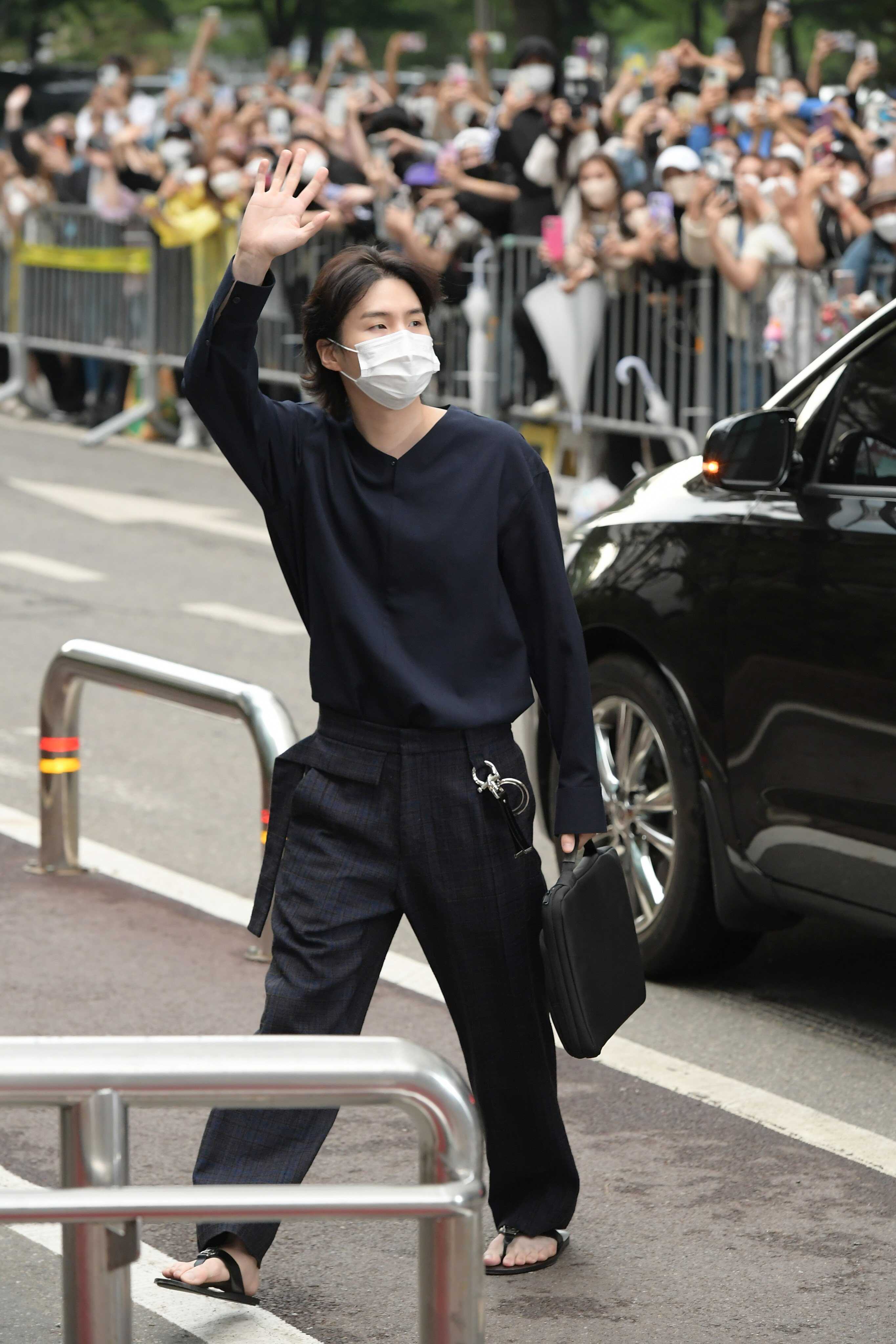 BTS group member Suga pictured in Seoul, South Korea on June 10, 2022. He will being his mandatory military service on Friday. (Photo: The Chosunilbo JNS/Imazins via Getty Images