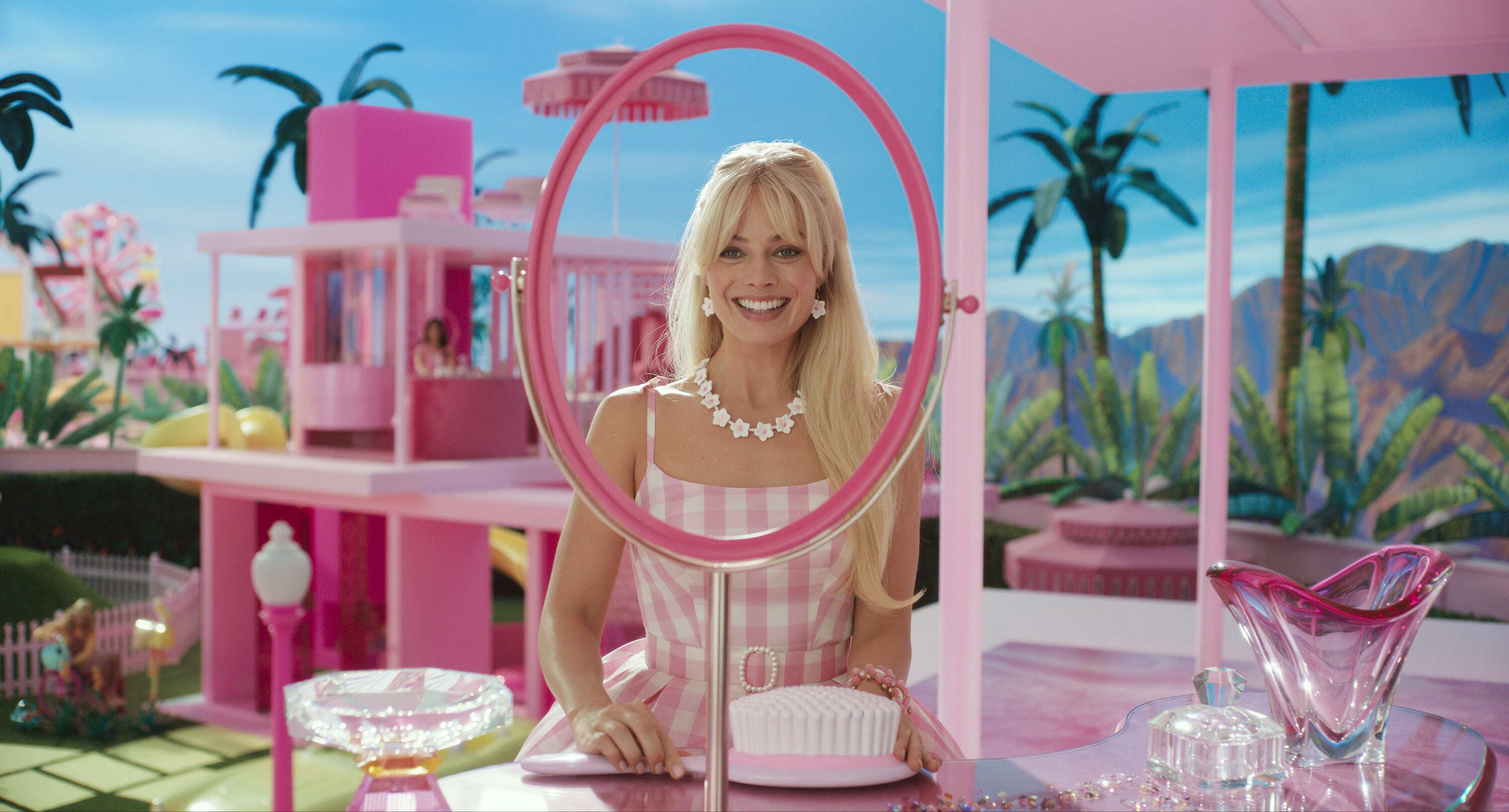 Margot Robbie in a scene from “Barbie.” Photo: Warner Bros Pictures via AP