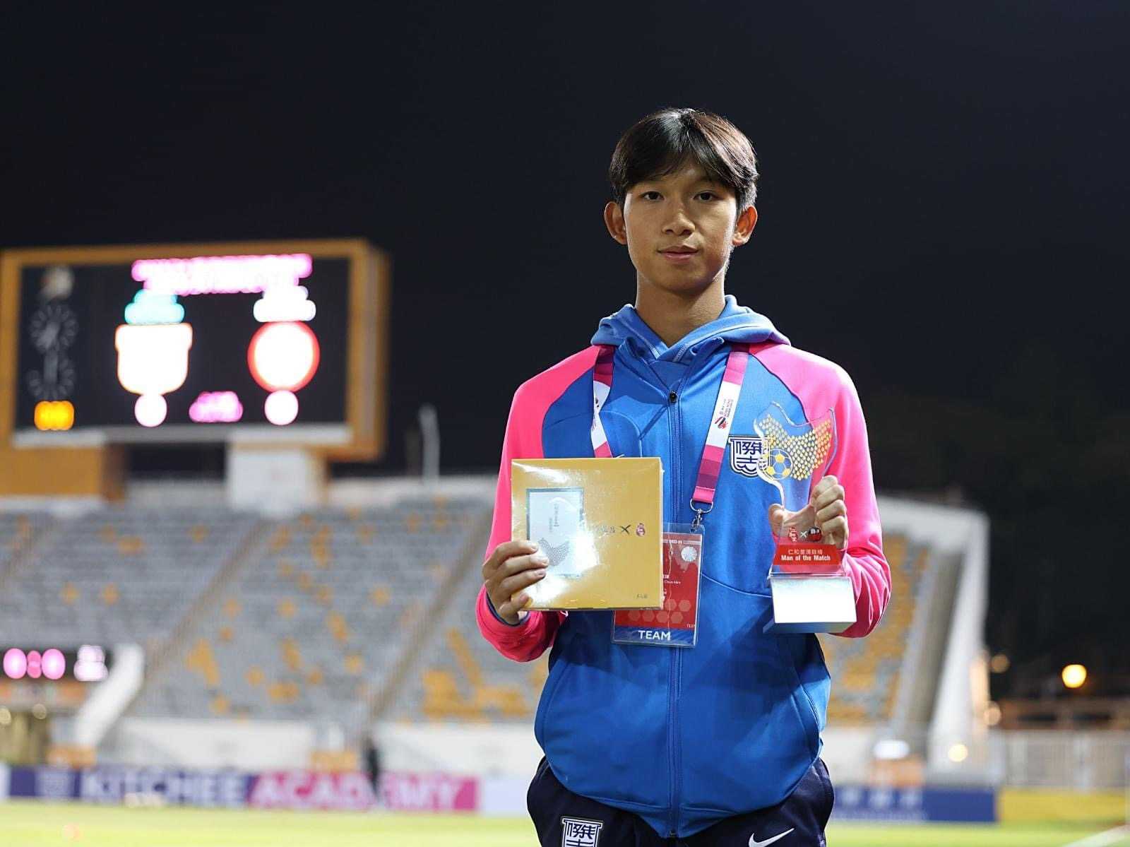 Yuen Chun-him, St Joseph’s College student, wins football championships while balancing studies. Photo: Handout