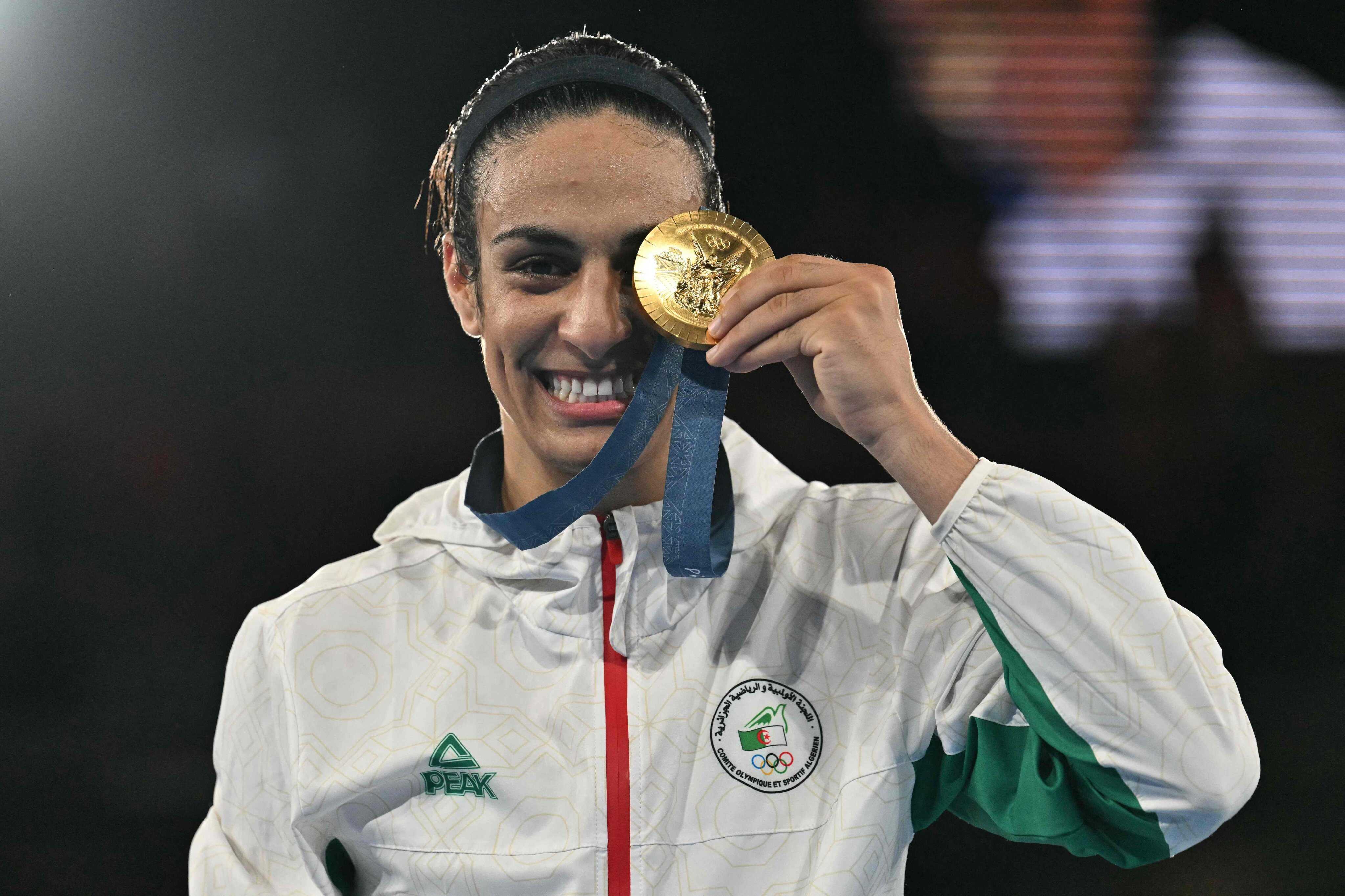 Gold medallist Imane Khelif was one of the most searched people of the year and the top googled sportsperson. Photo: AFP