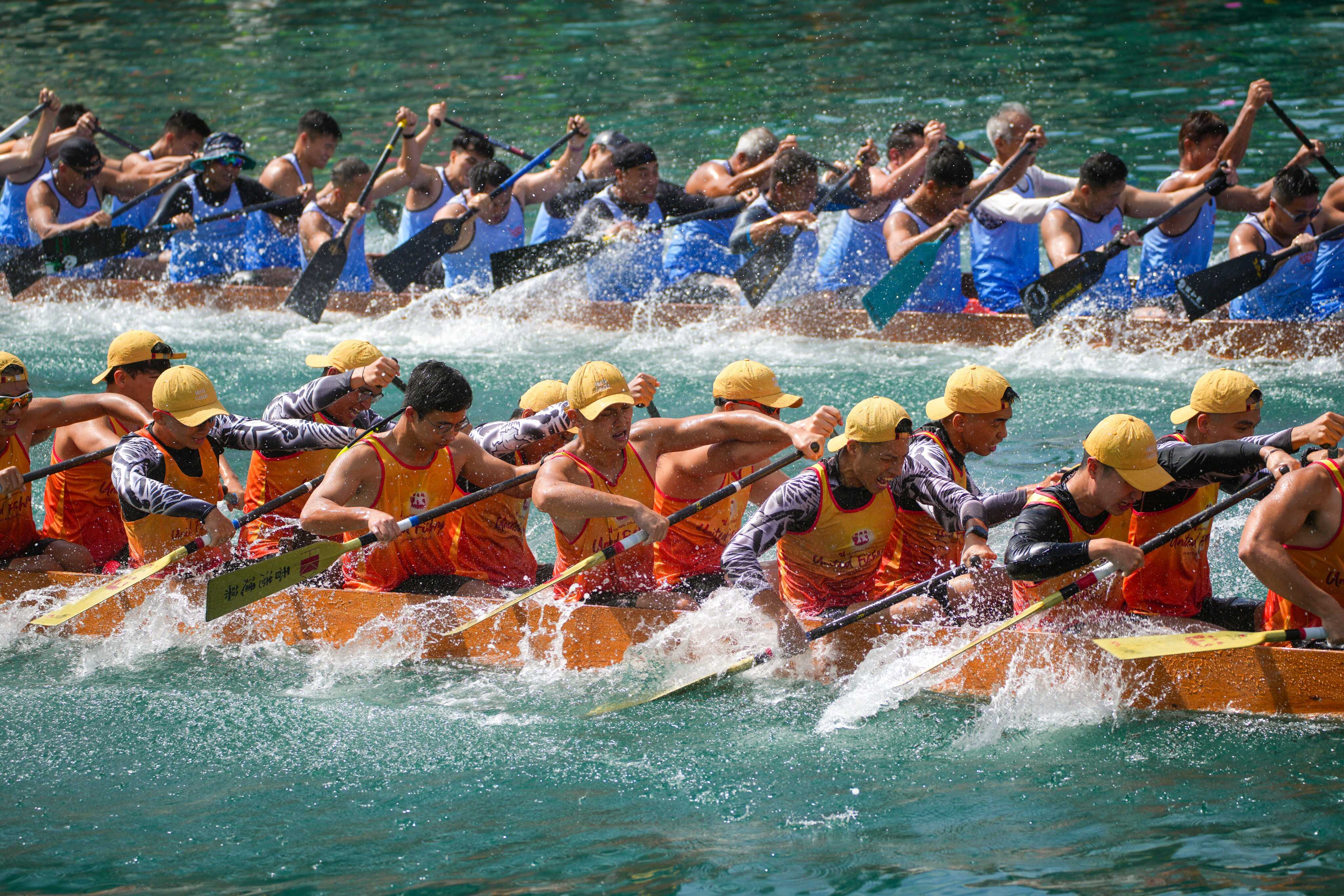 The Dragon Boat Festival in Hong Kong is a vibrant celebration featuring thrilling boat races. Photo: Sam Tsang
