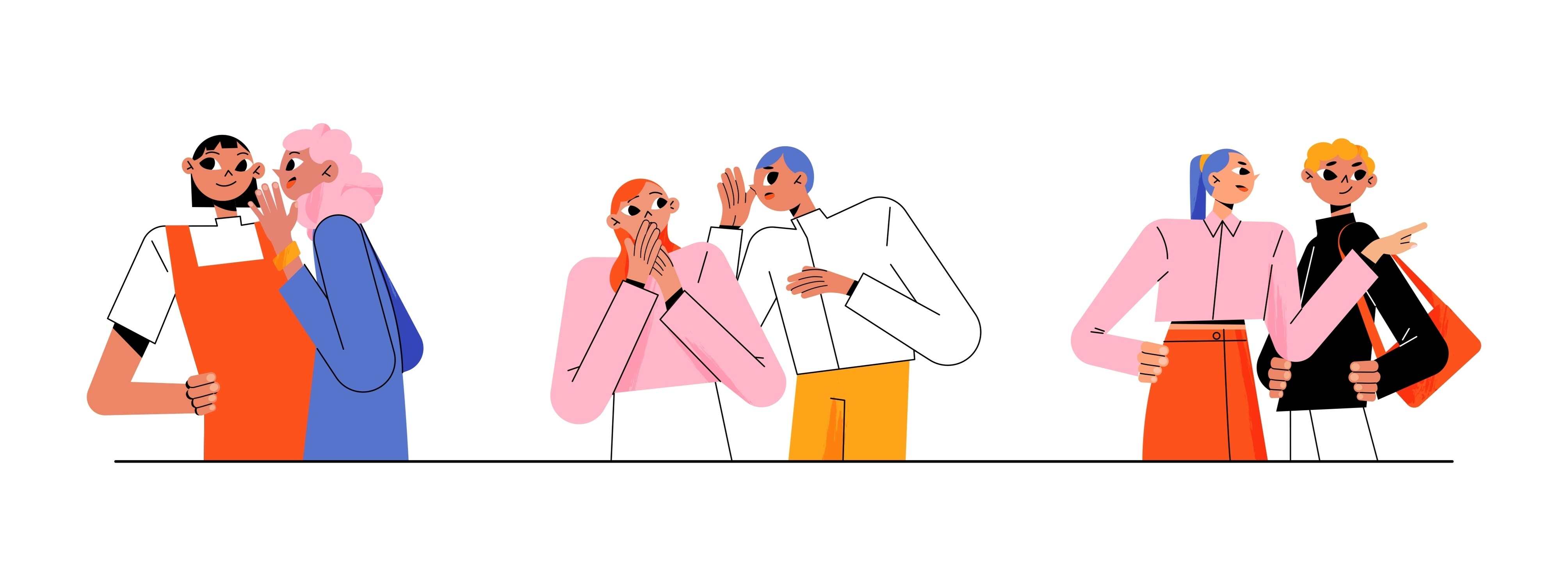 It’s never fun to be other people’s topic of conversation, especially if it’s making things uncomfortable for you and a friend. Photo: Shutterstock