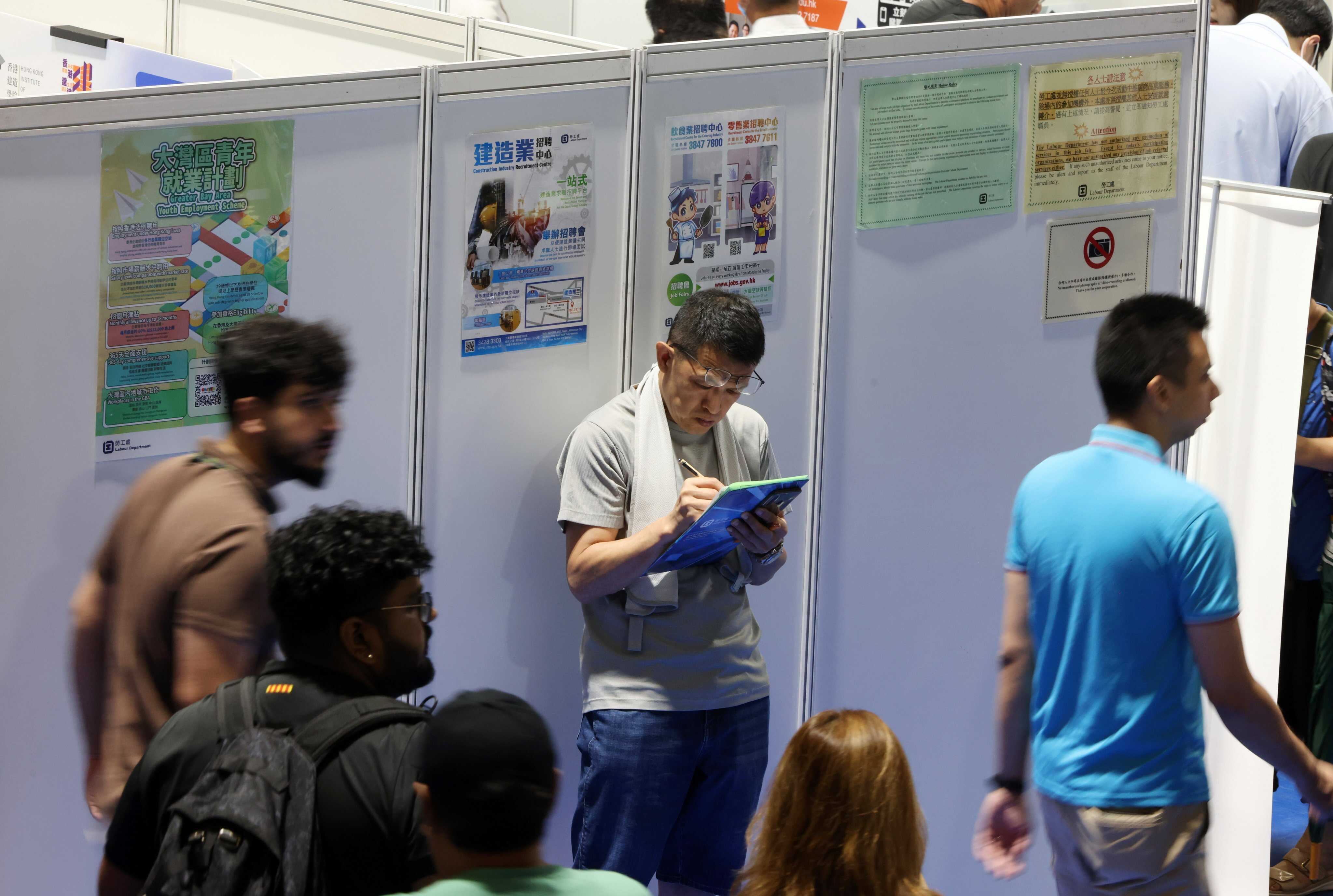 The Labour Department’s “Building a Multicultural Workplace Job Fair” at MacPherson Stadium in Mong Kok. Photo: Nora Tam