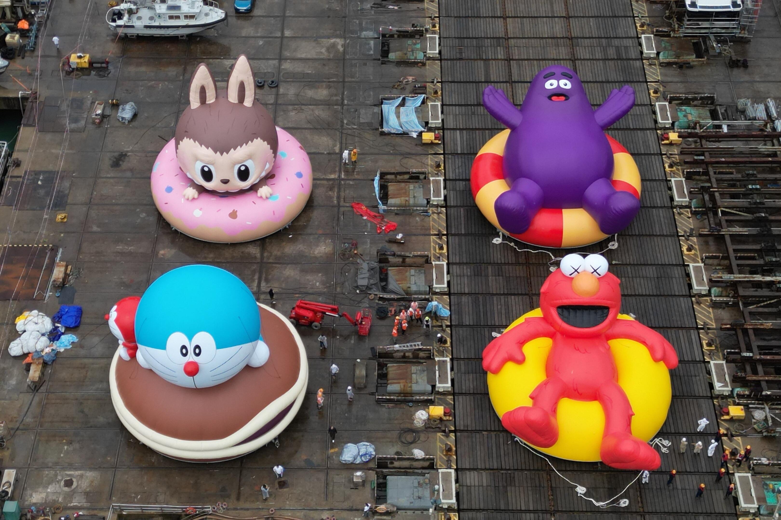 Labubu Inflatable Catch giant floating Labubu, Doraemon and more in Hong Kong this month ...
