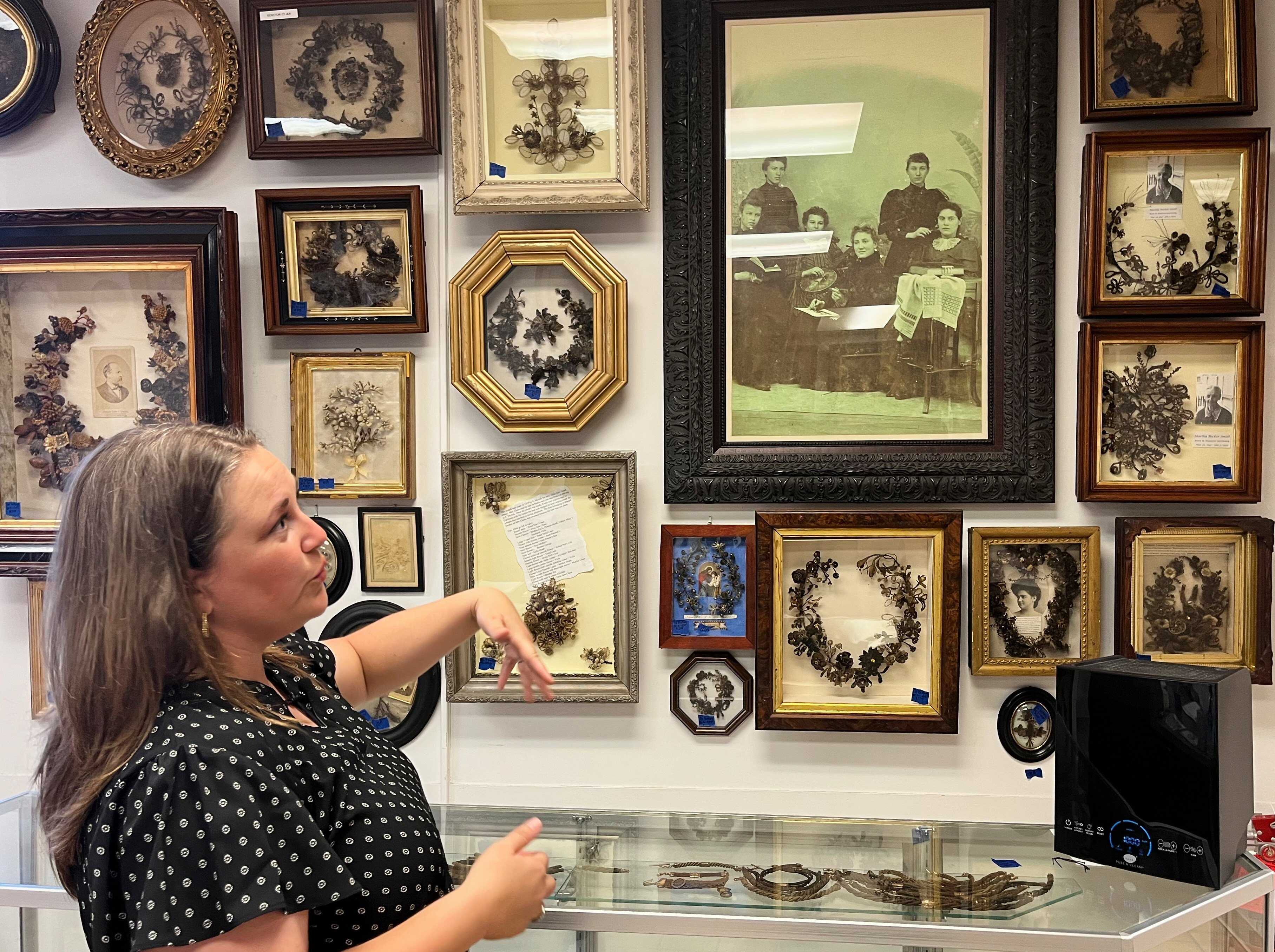 A 3,000-piece hair art collection from Leila’s Hair Museum finds new homes in museums across the United States. Photo: AP