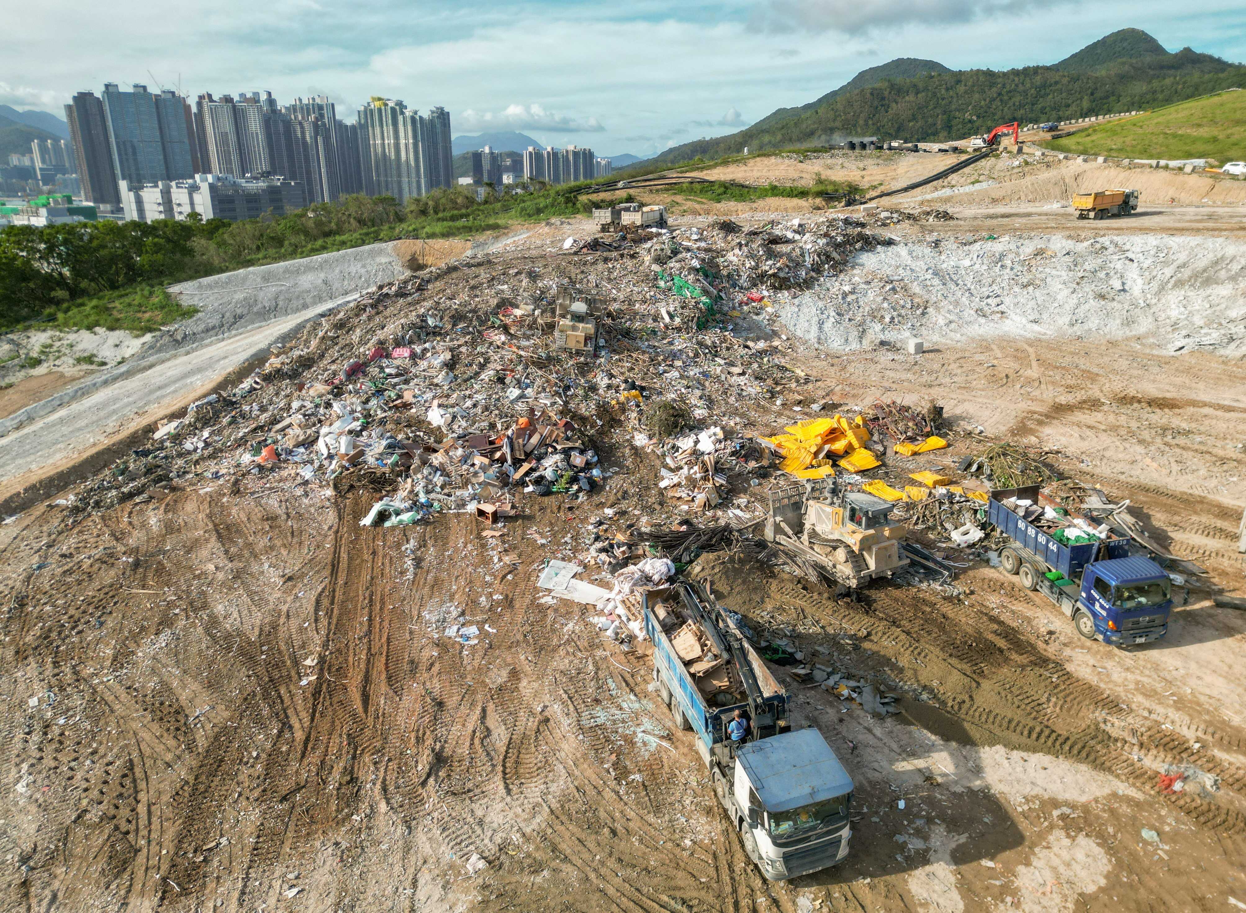 An aerial view of the Southeast New Territories Landfill in Tseung Kwan O. Photo: Sam Tsang