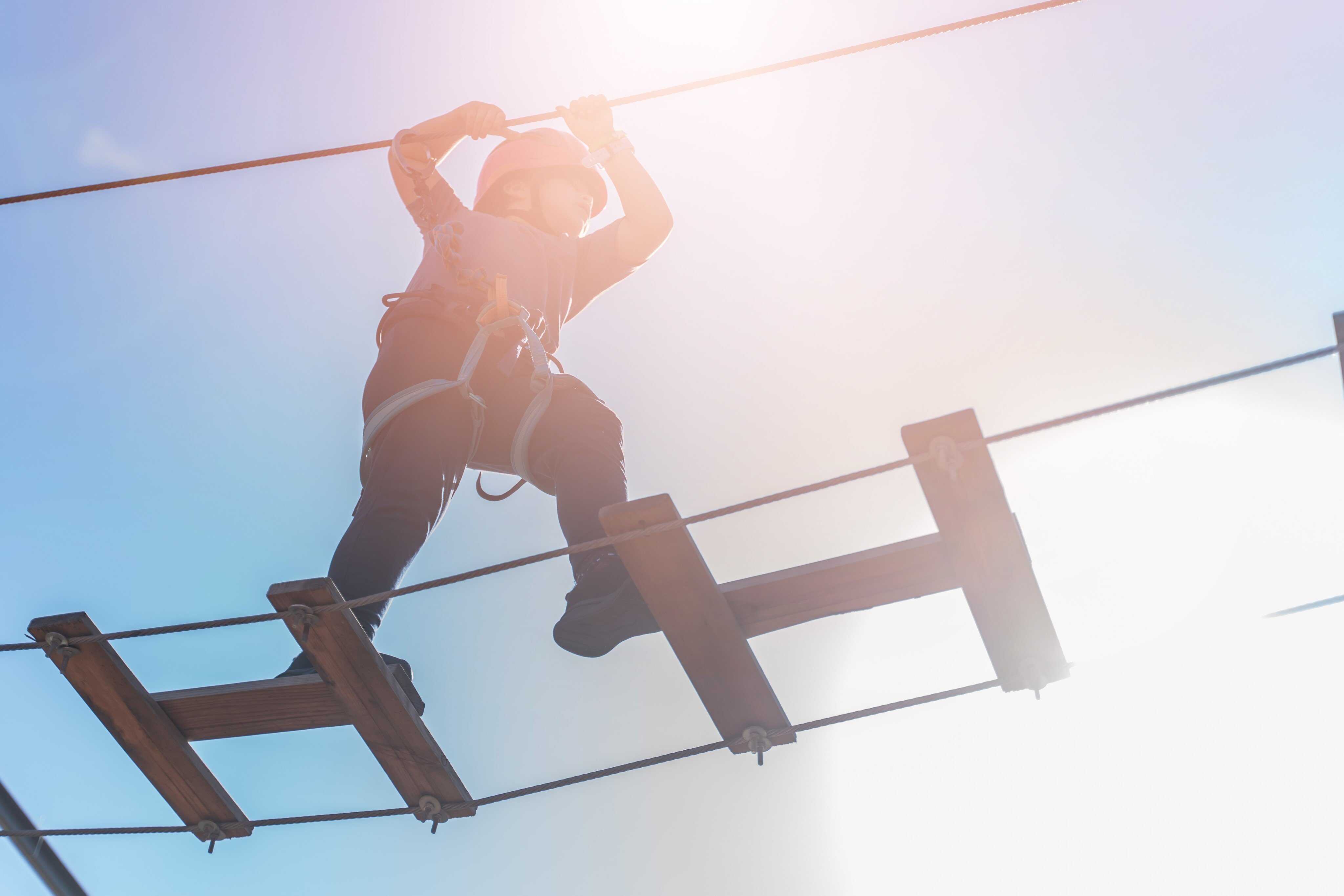 Would you try a ropes course and climb to new heights? Photo: Shutterstock