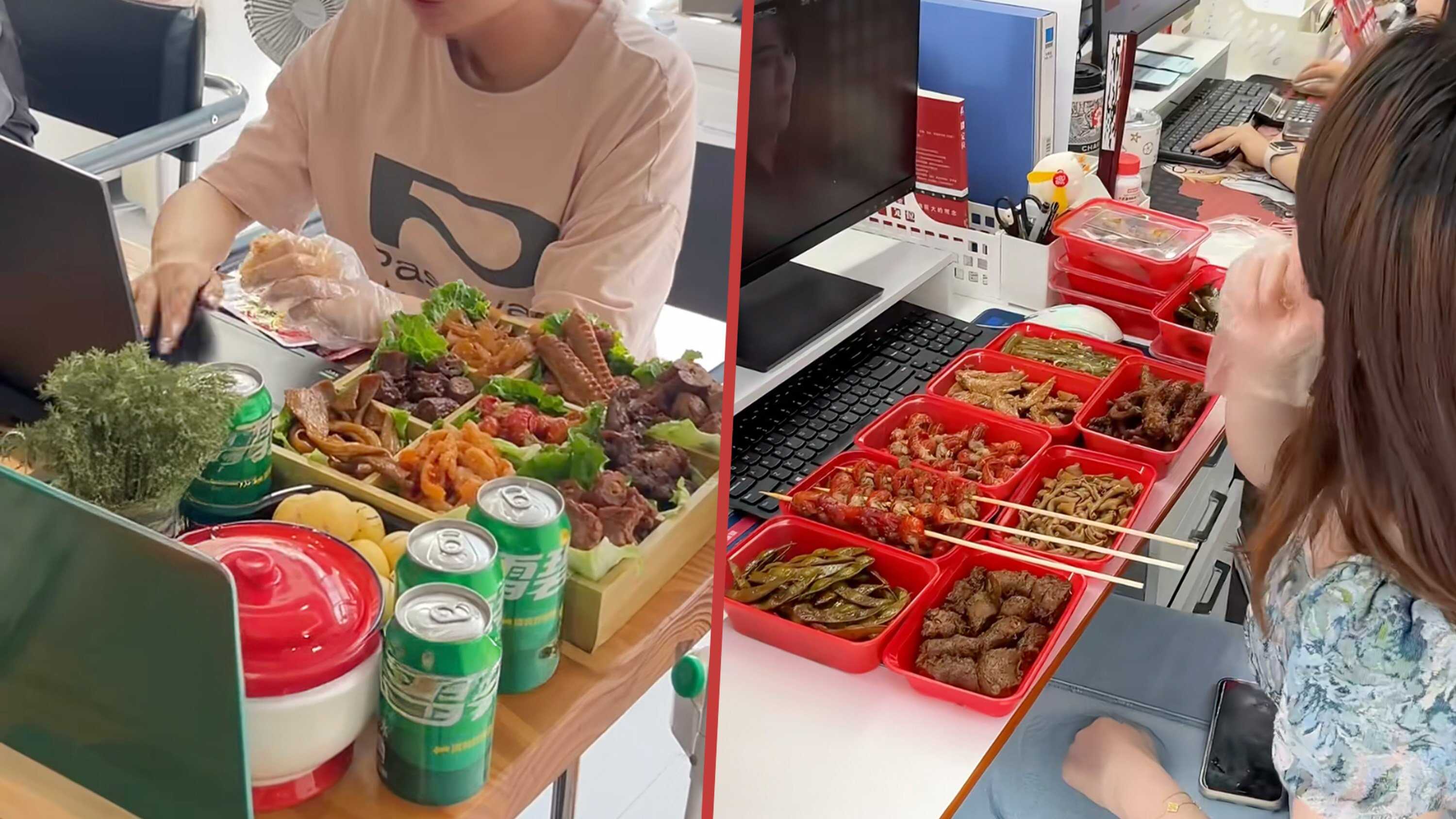 Food tasters in mainland China are sharing videos online to show what their work really involves. Photo: SCMP composite/RedNote