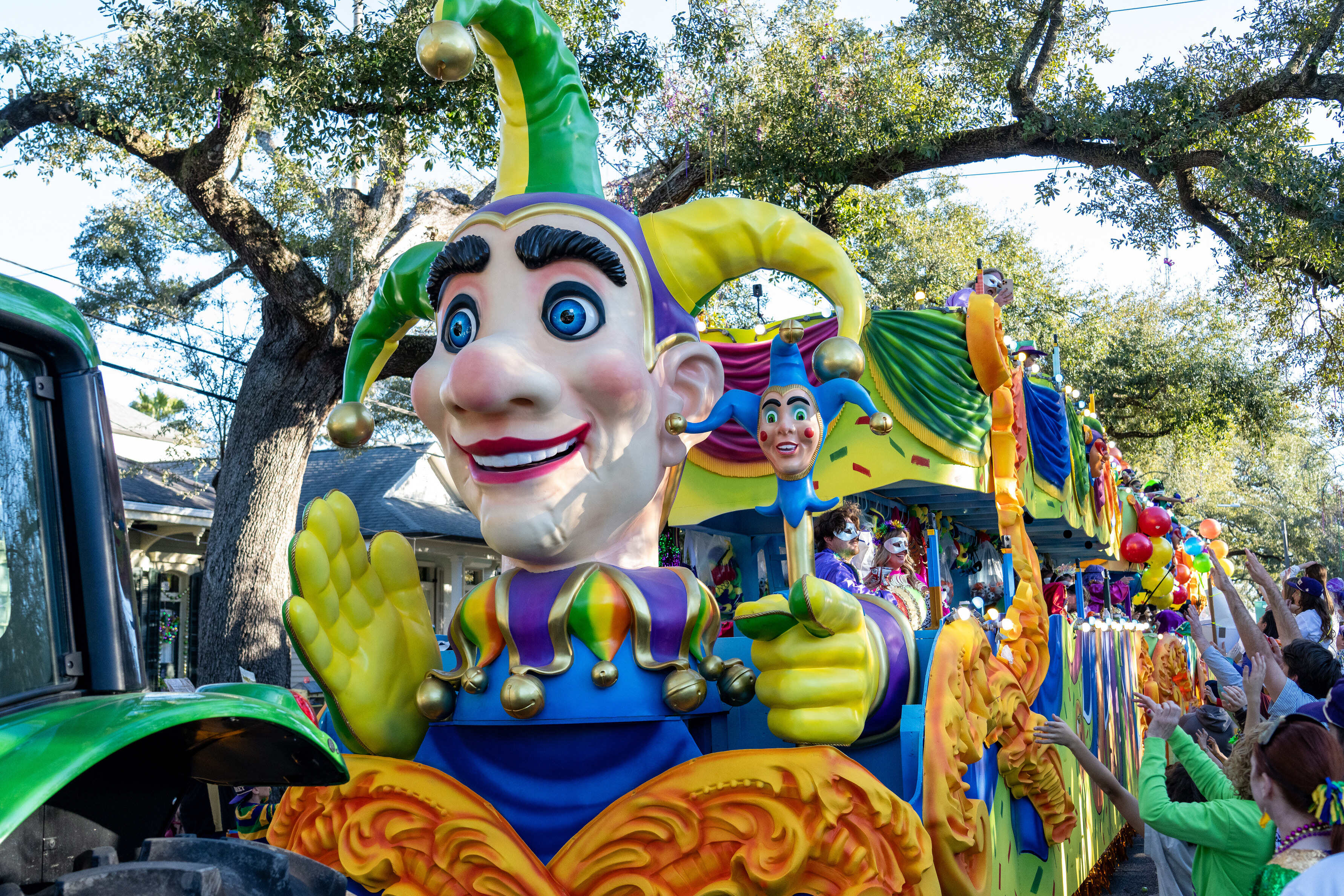 New Orleans’ Krewe of Freret parades use biodegradable seed beads. Photo: AP