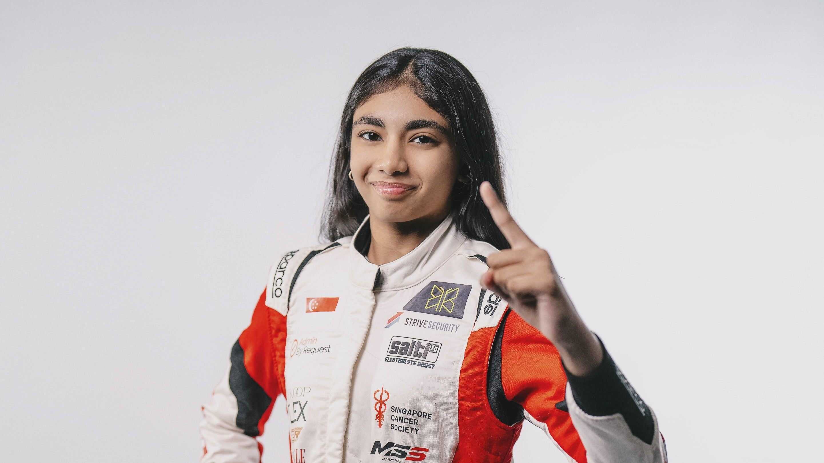 Kareen Kaur has to train five to six days a week so that she can handle the strong g-force of racing. Photo: Handout