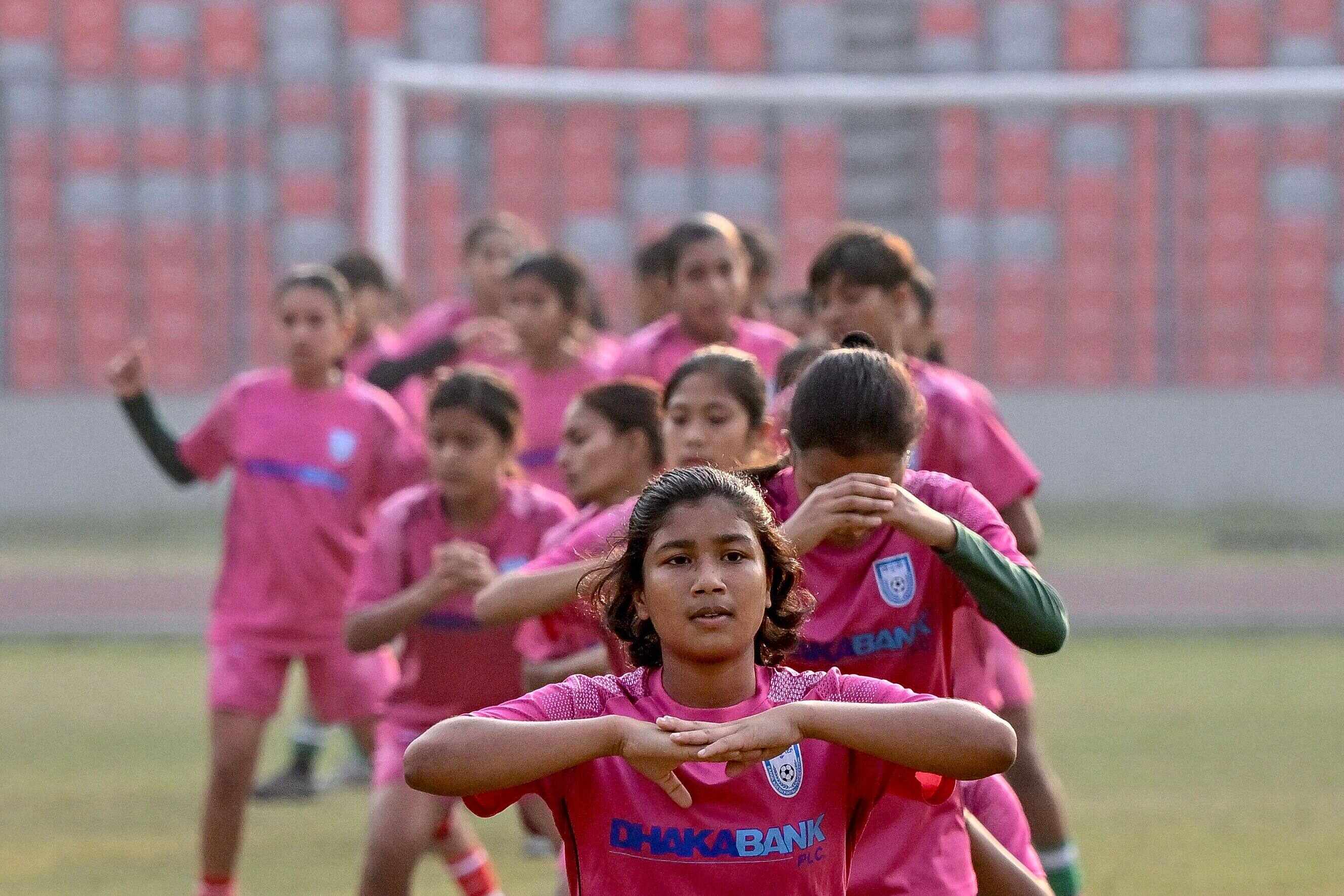 Bangladesh’s women’s football team is defying societal barriers, inspiring change amid political challenges. Photo: AFP