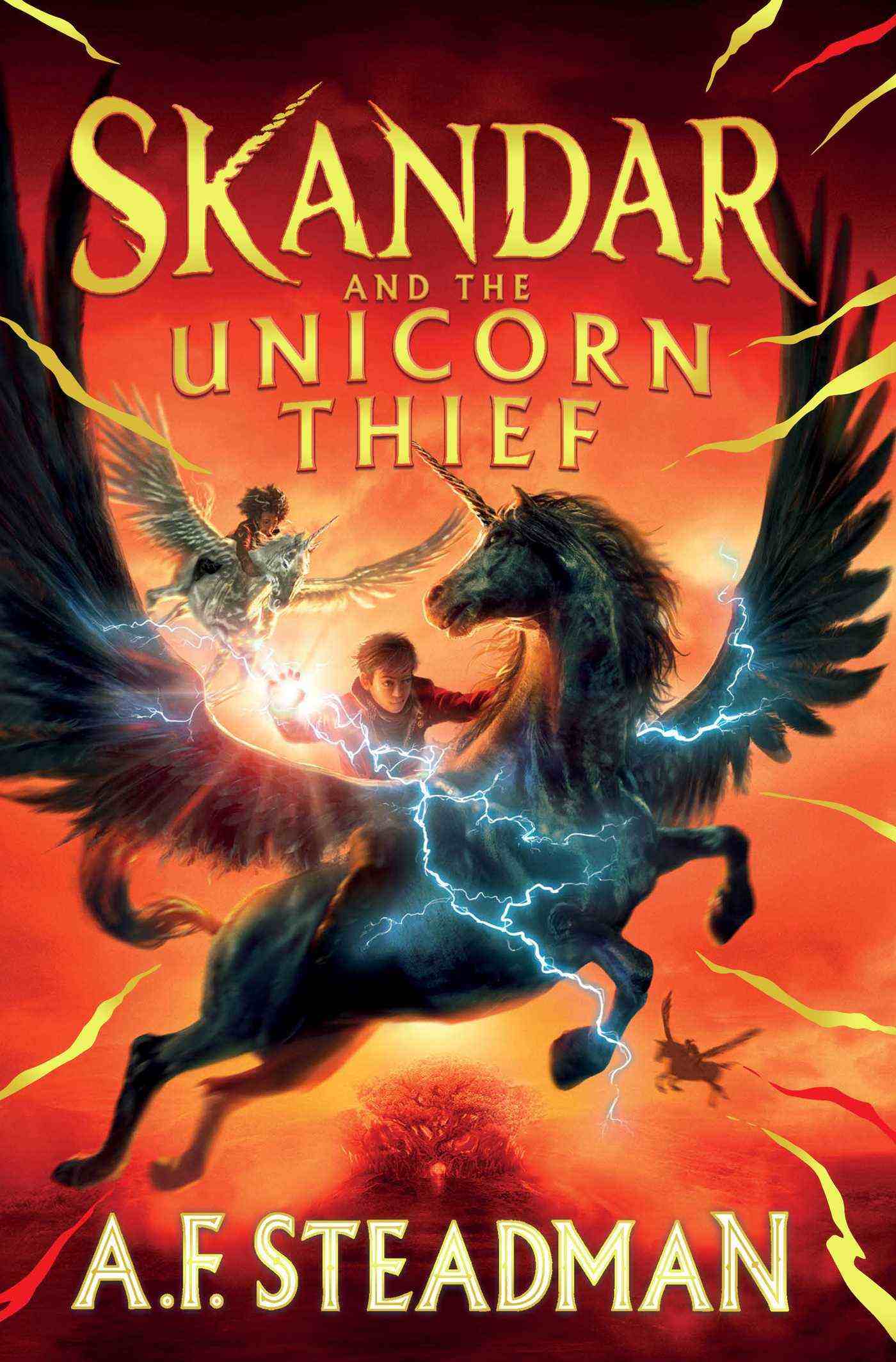 “Skandar and the Unicorn Thief” is the first book in the “Skandar” series, written by A.F. Steadman. Photo: Captured from Goodreads