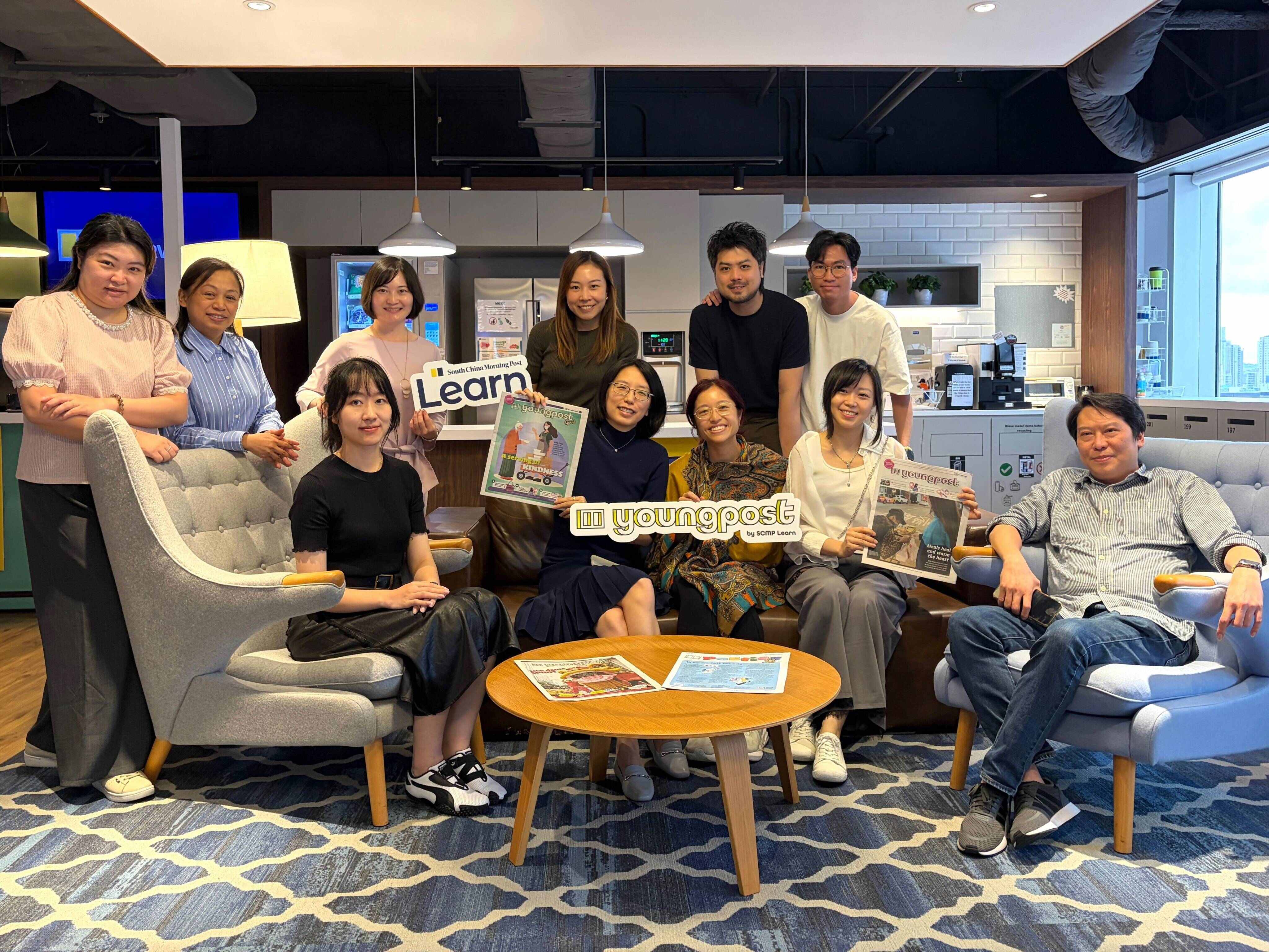 Team members from SCMP Learn and Young Post worked together on the digital revamp of South China Morning Post’s news platform for youth, the Young Post Club. Photo: SCMP
