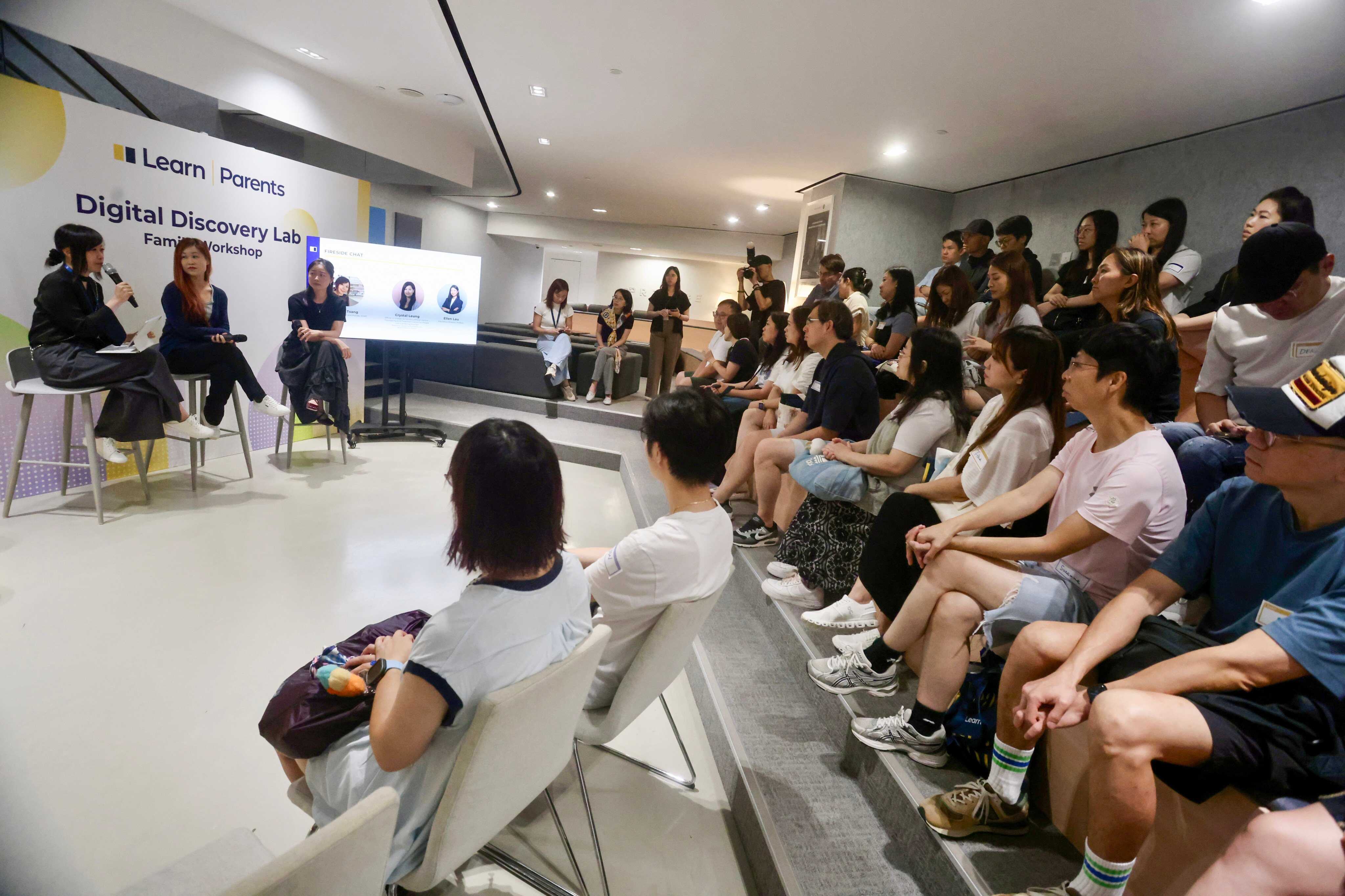 About 70 parents attended the workshop, titled “AI responsibilities, digital habits and hidden pitfalls”, organised by Young Post and the South China Morning Post’s student business, SCMP Learn, on Sunday. Photo: Jonathan Wong