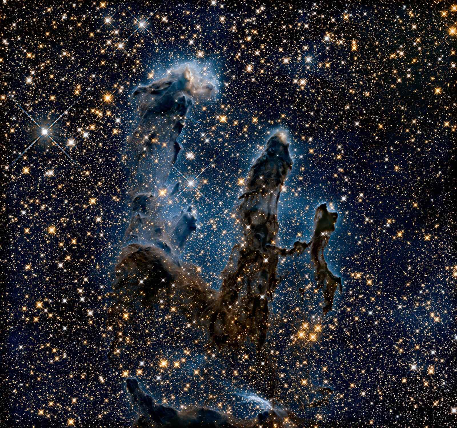 The Hubble Space Telescope revisits one of its most iconic and popular images: the Eagle Nebula’s Pillars of Creation. Photo: Nasa