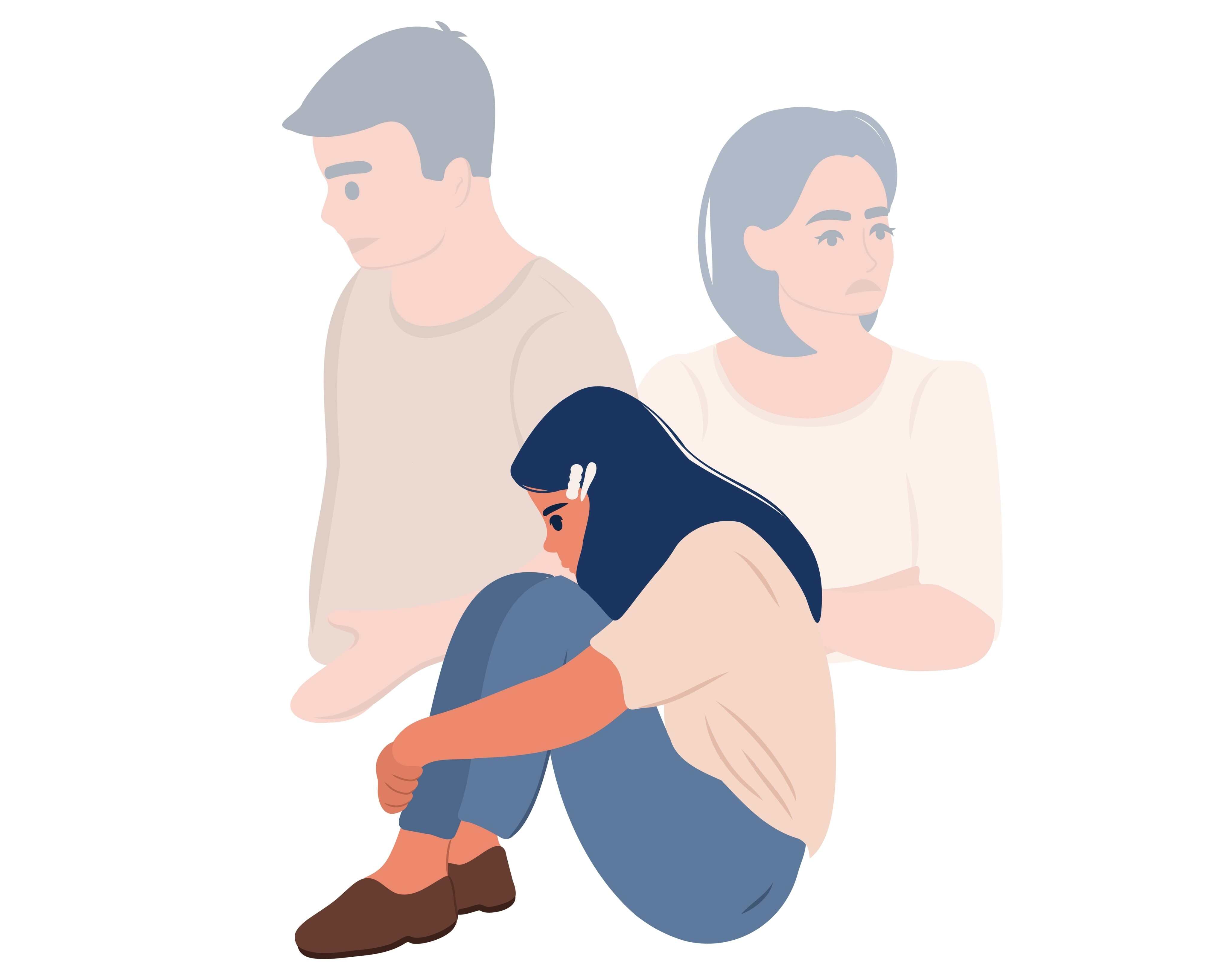 Being a child of divorce can bring up many conflicting feelings, but don’t be afraid to reach out for support. Illustration: Shutterstock