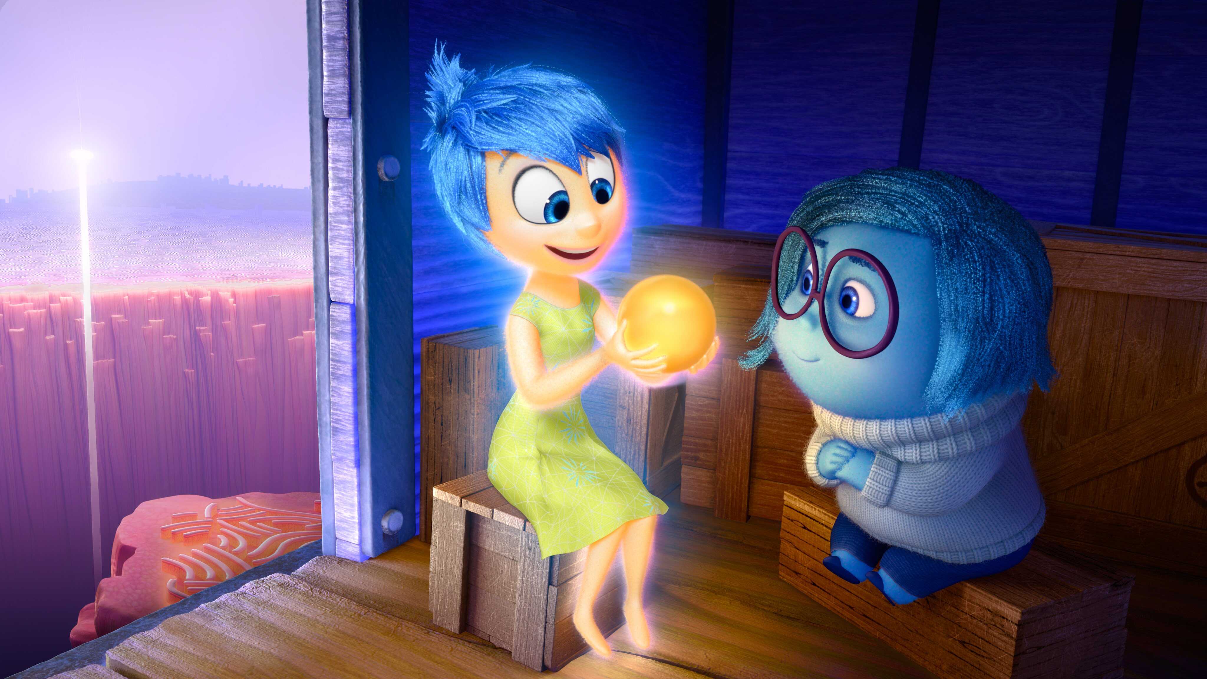 Joy and Sadness, in Disney and Pixar’s animated film ‘Inside Out’. Photo: Handout