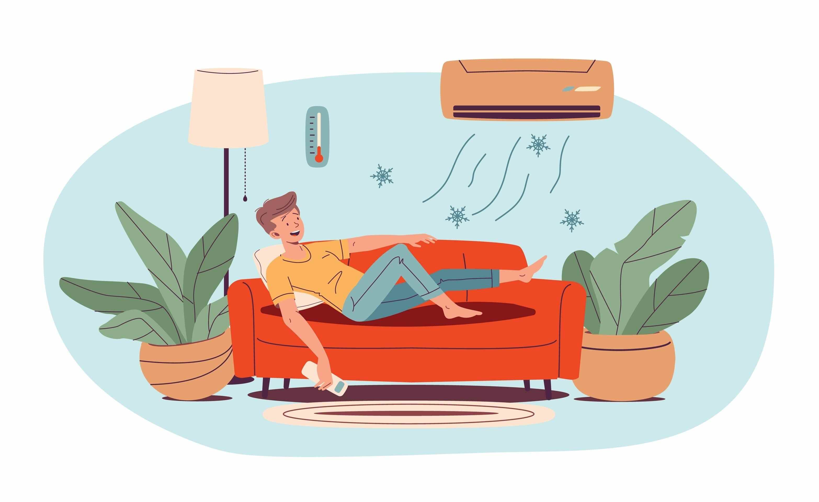Air conditioning is a great way to beat the heat, but it can dry out your skin, nose and throat. Photo: Shutterstock