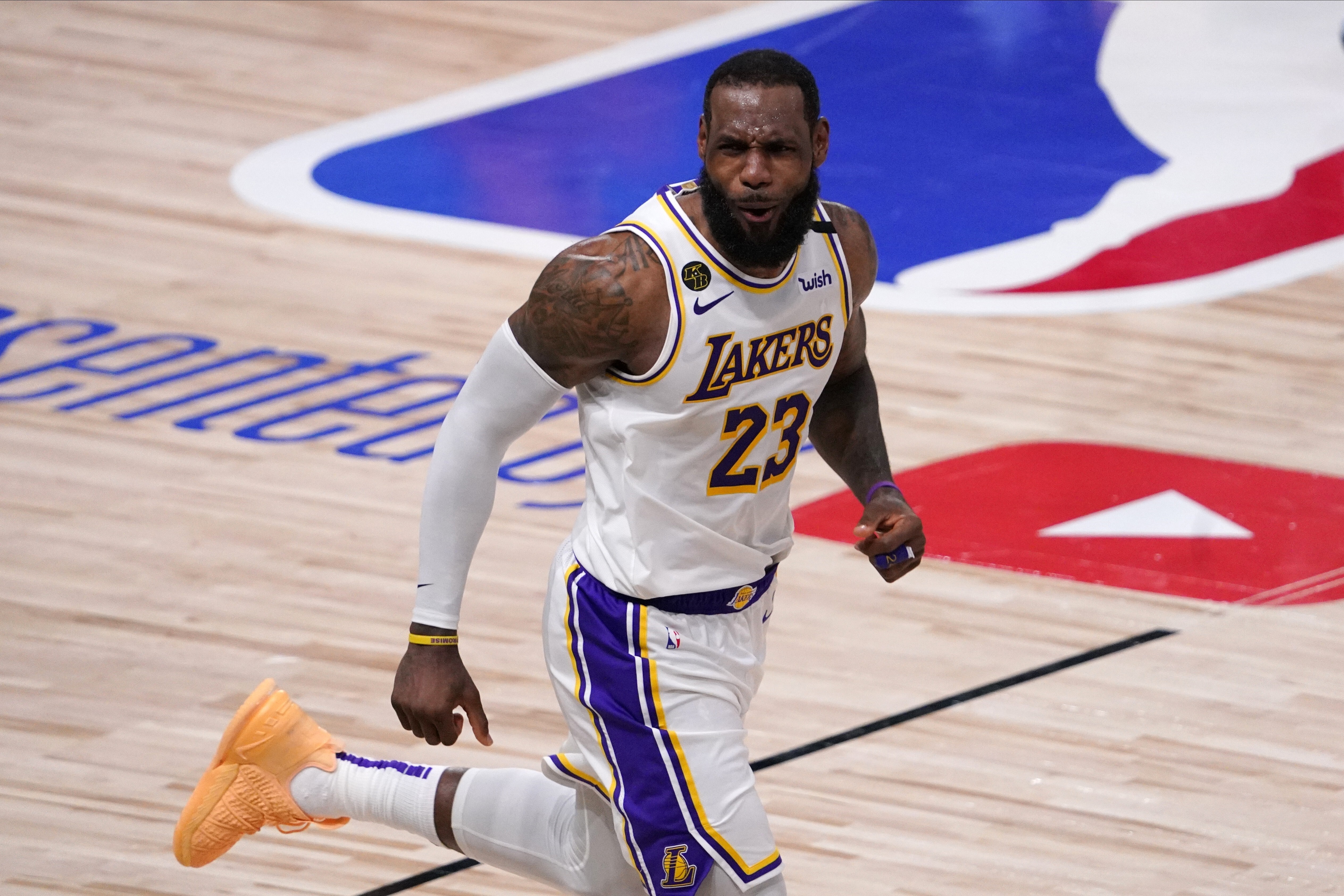 Los Angeles Lakers' LeBron James is now a legitimate contender for the Greatest Of All Time. (AP Photo/Mark J. Terrill)