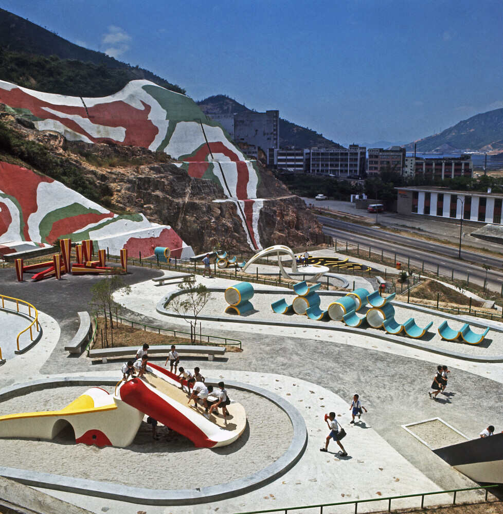 A picture of Shek Lei Playground in Kwai Chung in 1970. Designed by American artist Paul Selinger, this is just one example of how exciting and colourful play spaces in Hong Kong used to be. Photo: Information Services Department