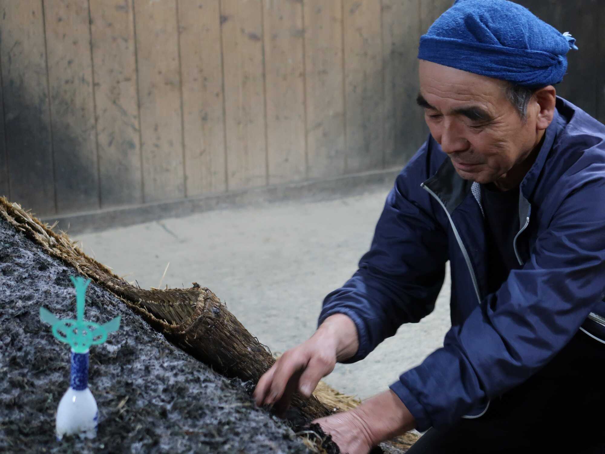 Osamu Nii is the sixth generation of his family to grow indigo plants. Photo: Julian Ryall