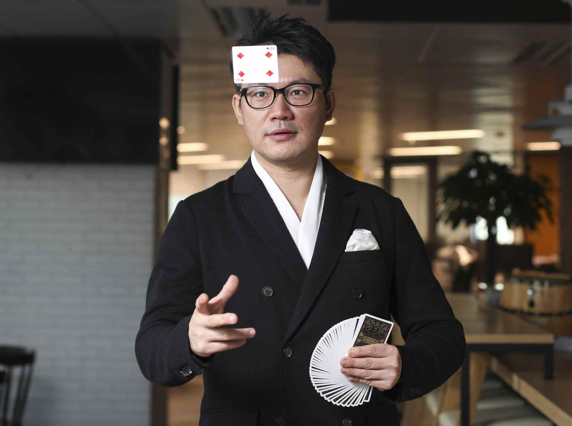 Kok said he appreciated the opportunity to share his magic with children. Photo: Xiaomei Chen