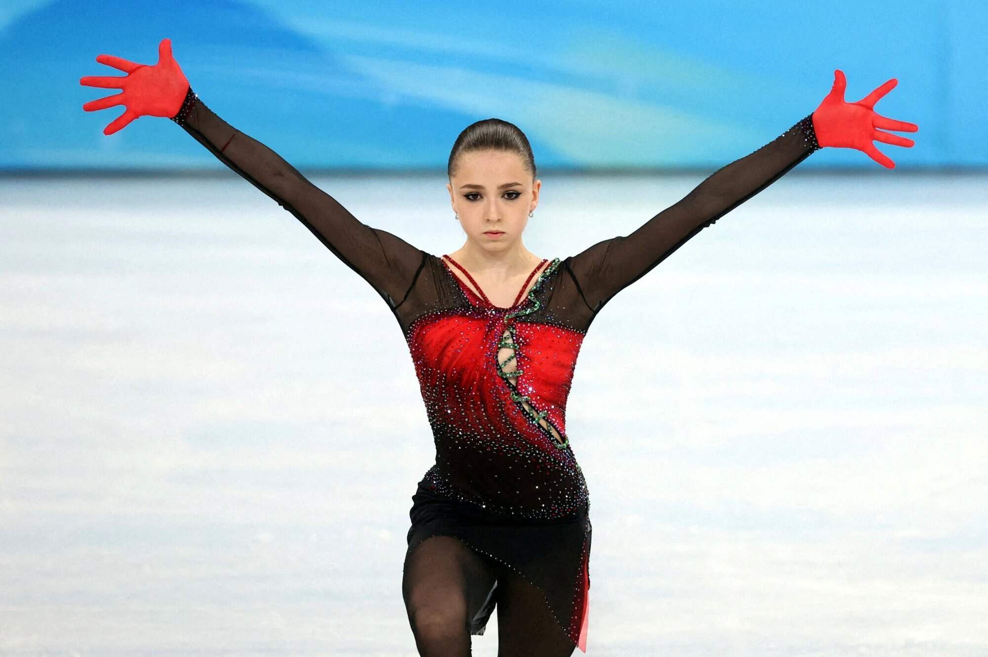 Russian figure skater Kamila Valieva tested positive for a banned substance, but was allowed to stay in the Games. Photo: Reuters