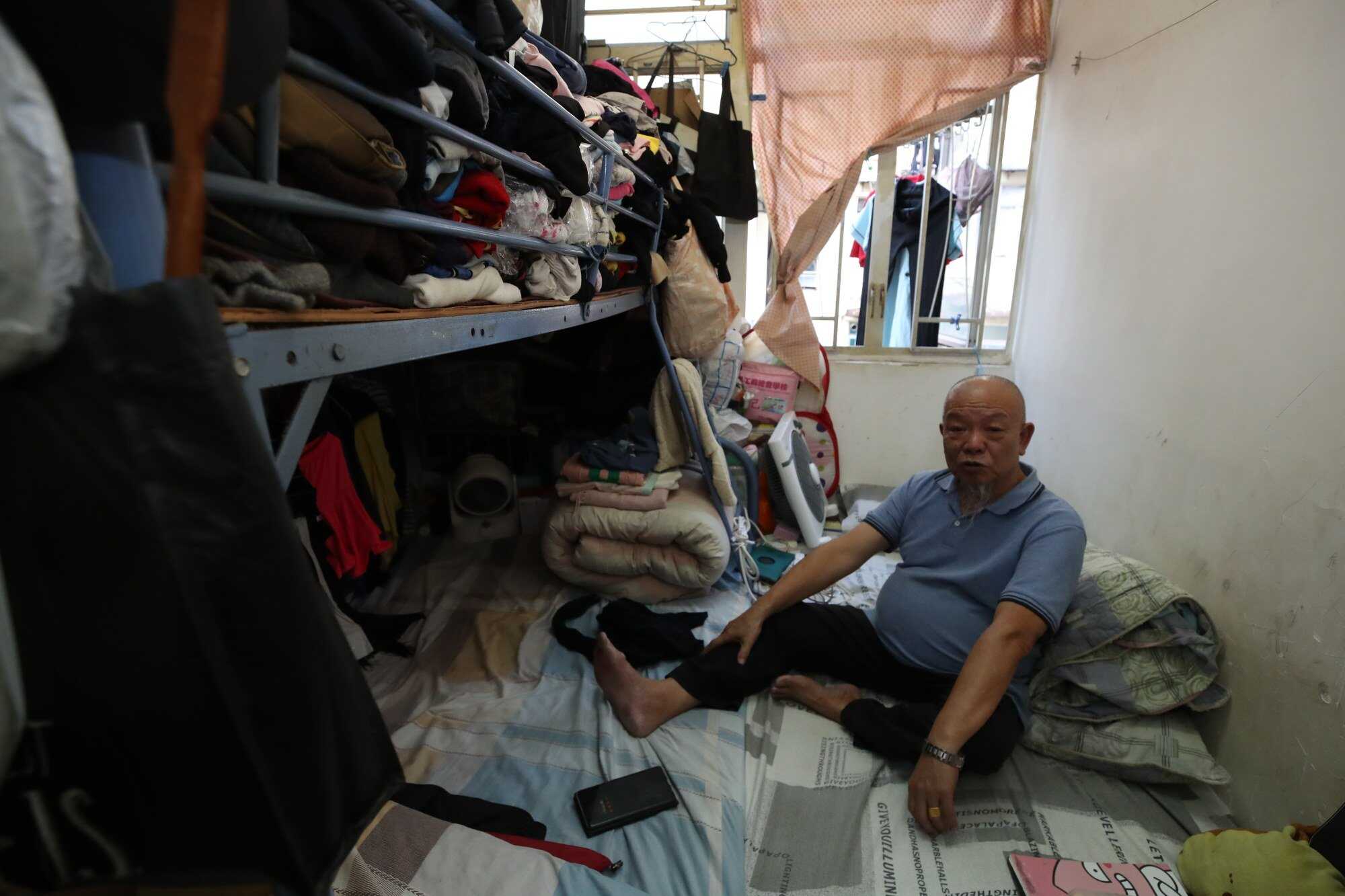 Chan Chuen-buil is one of about 220,000 Hongkongers who live in tiny shared flats. Photo: Edmond So