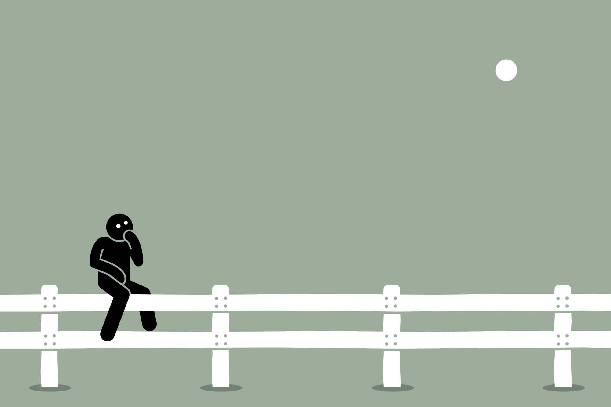 Sitting on the fence doesn’t seem very comfortable. Illustration: Shutterstock
