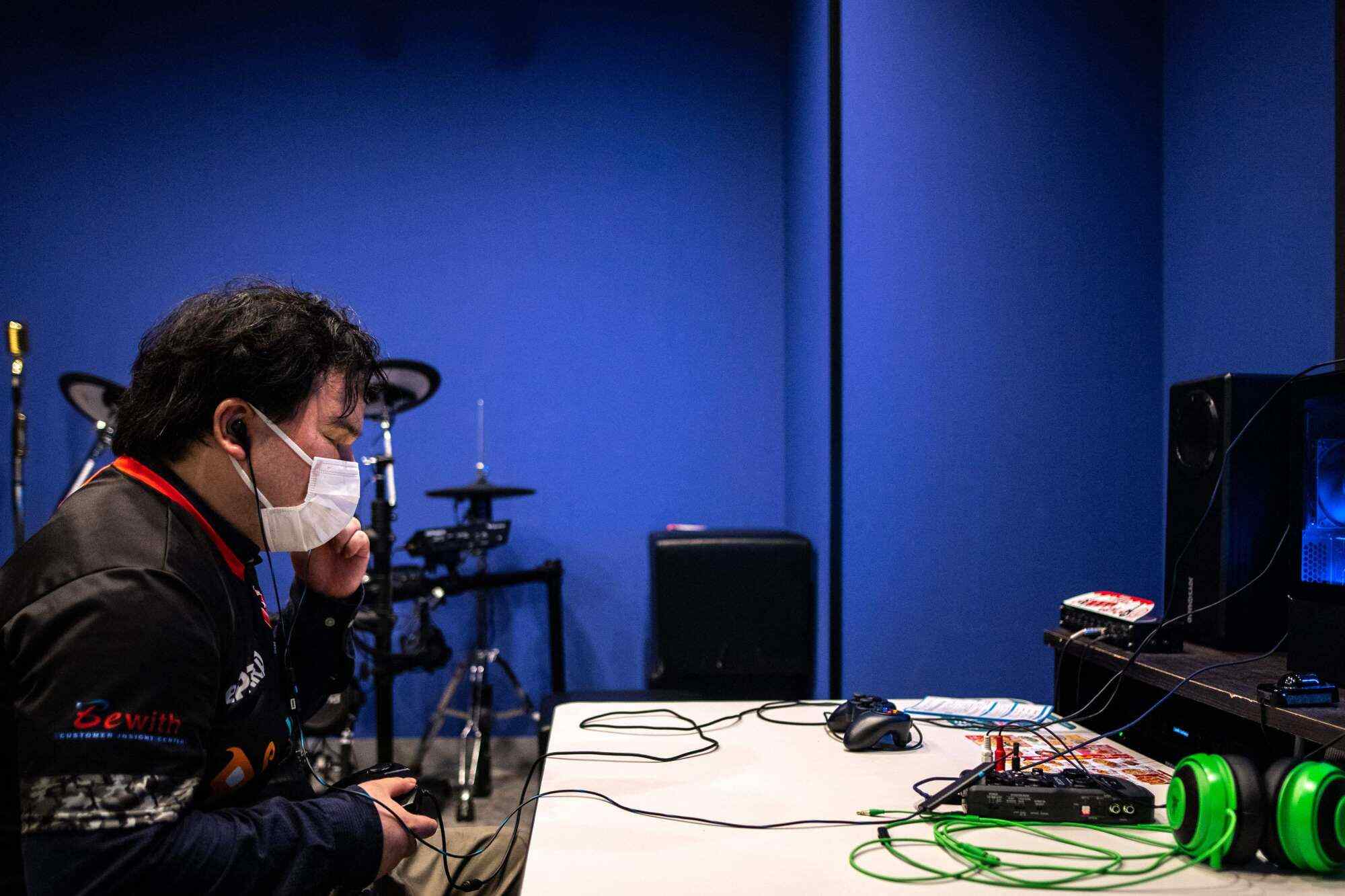 Naoya Kitamura plays a video game during “ePARA CARNIVAL”, an event to promote esports for disabled people, in Tokyo. Photo: AFP