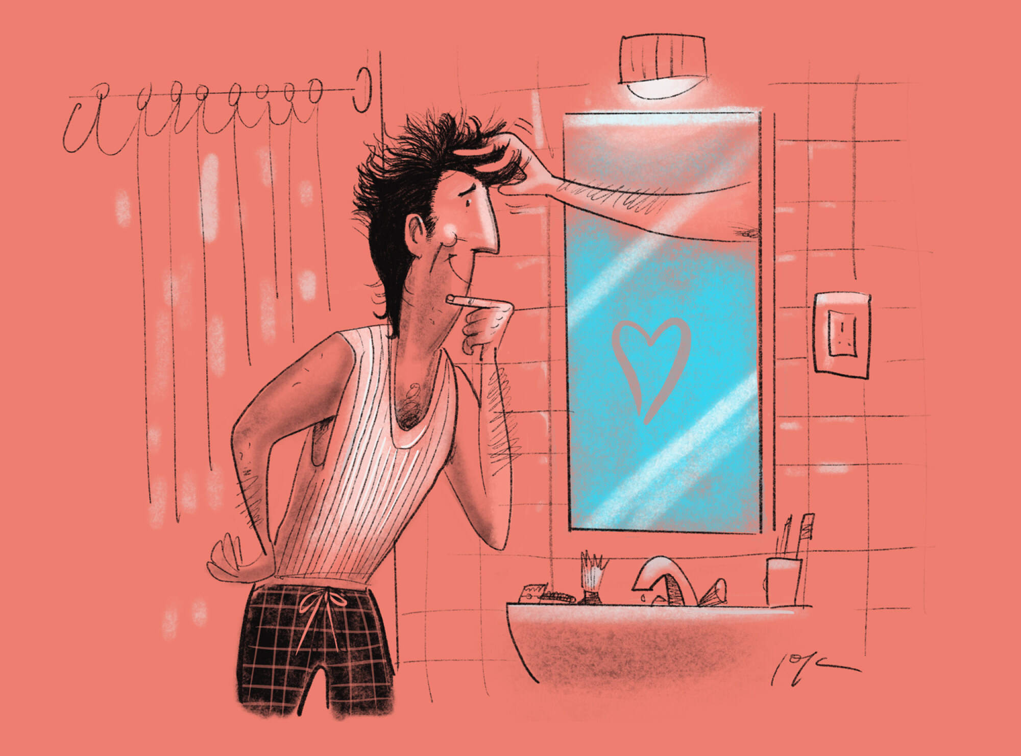 Body insecurity affects everyone, no matter their background. Illustration: Marcelo Duhalde