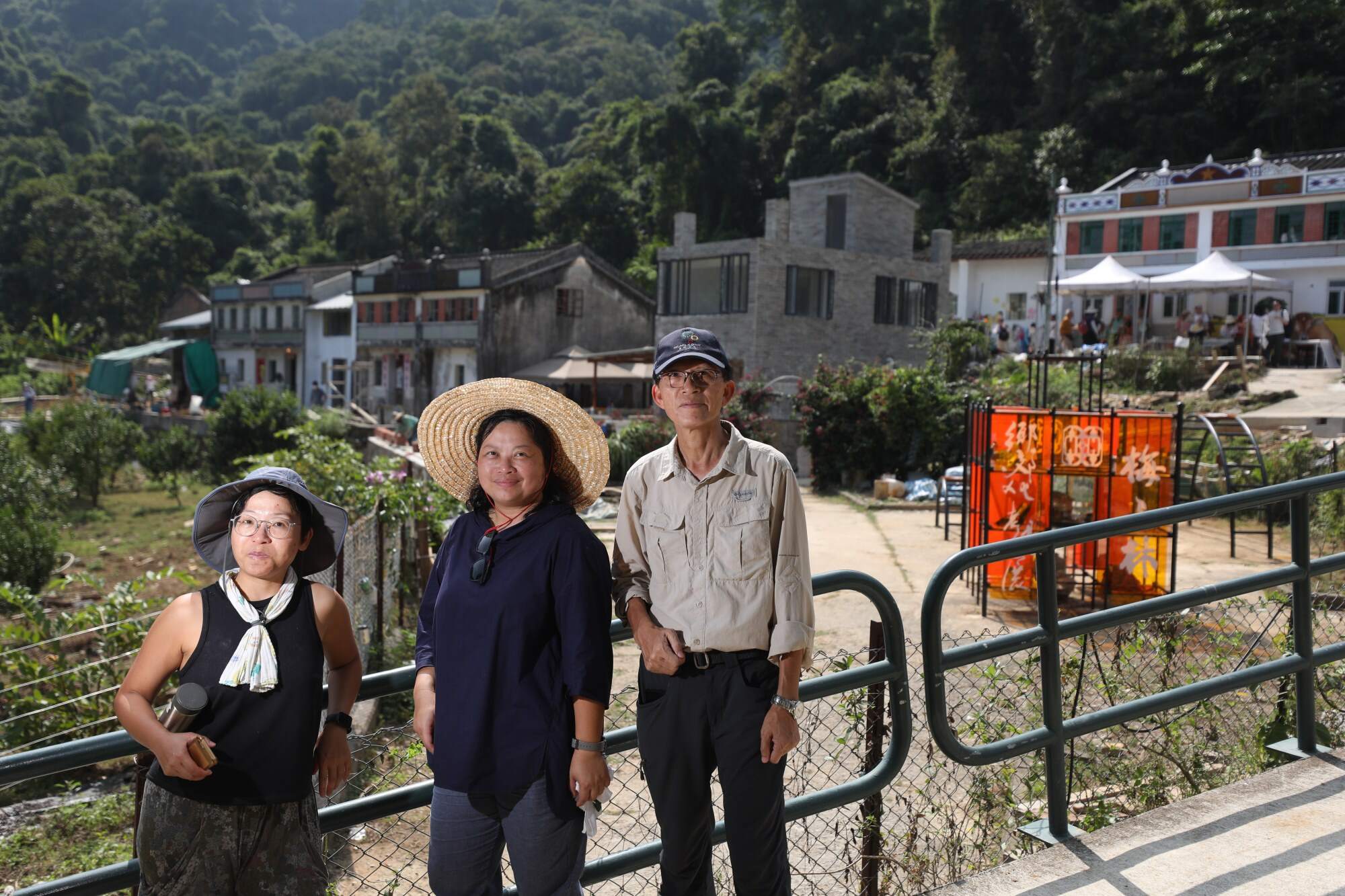 Patsy Cheng (from left), Anna Mak – the project director of Participatory Action Research – and Tsang Yuk-on are part of the team leading the way in restoring Mui Tsz Lam. Photo: Xiaomei Chen