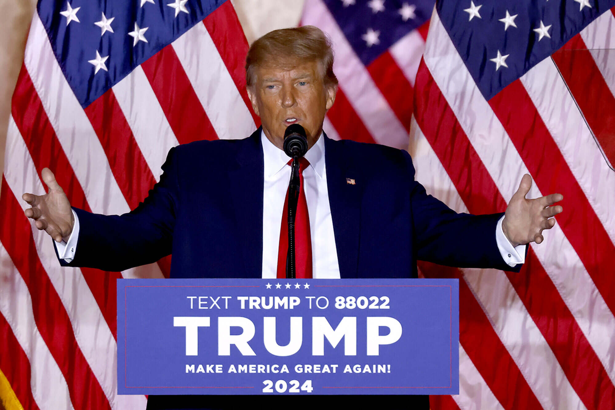 Former US President Donald Trump announced he was running for office again on November 15, 2022. He faces many challenges in his bid for re-election. Photo: AFP/Getty Images/TNS