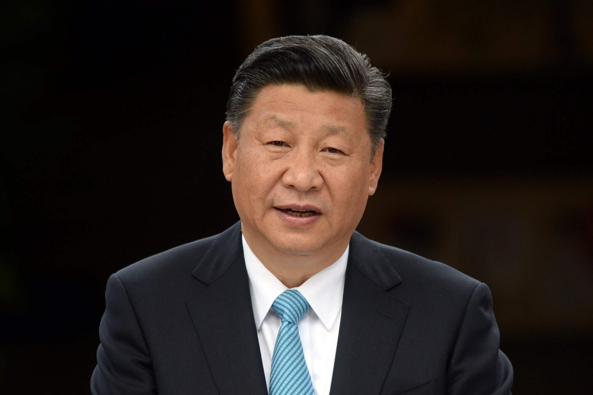 Chinese President Xi Jinping speaks during a 2017 event in Berlin. Photo: DPA