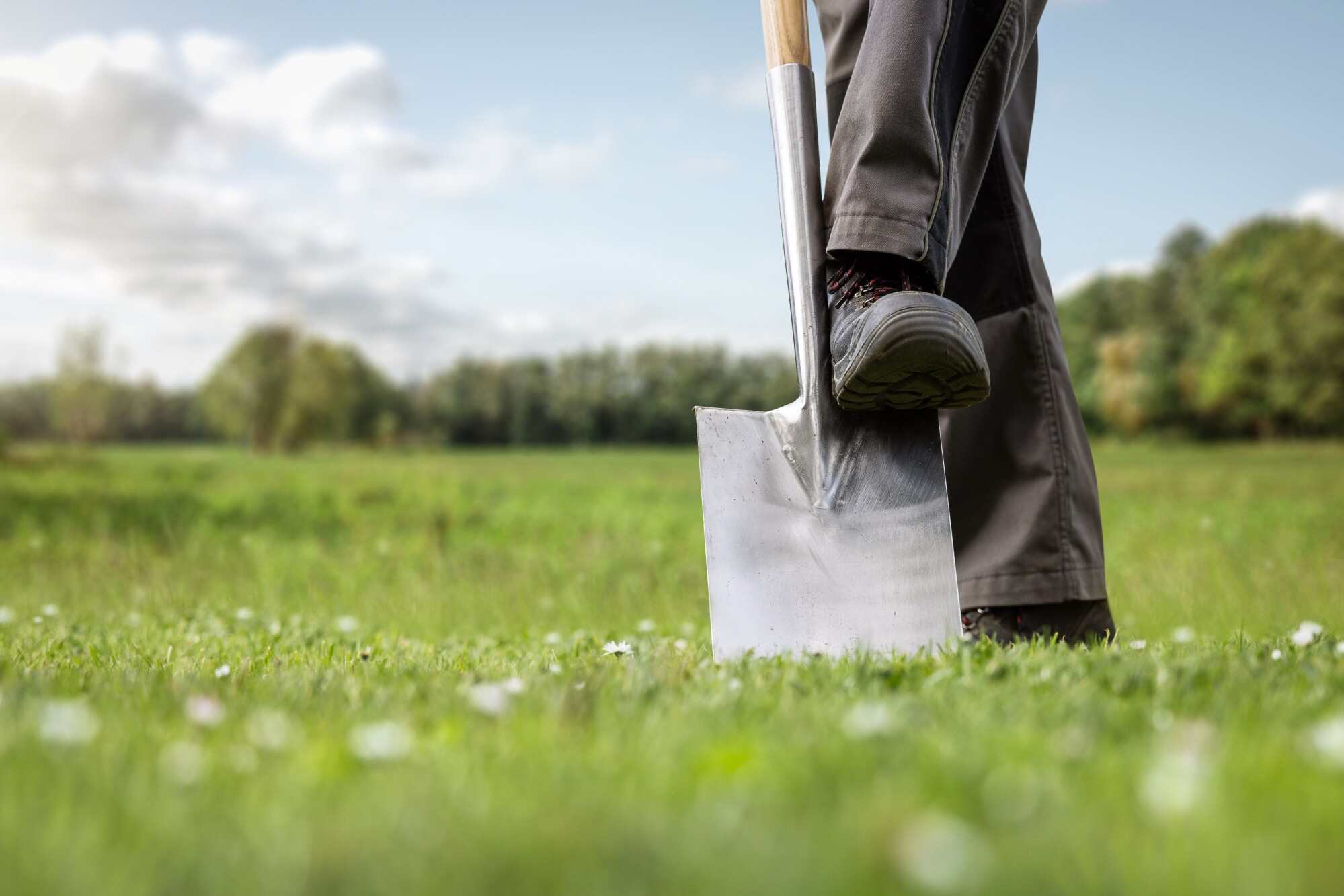 This phrase comes from how people begin digging in the earth to start constructing a new building or planting crops. Photo: Shutterstock