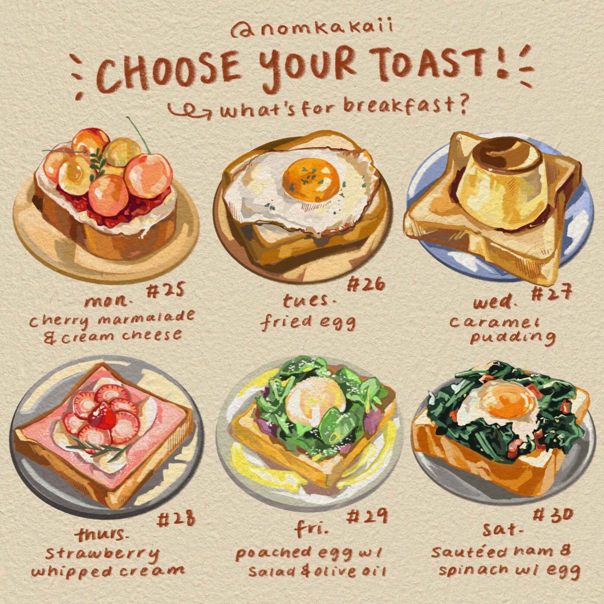 Tam Ka-yan’s Everyday Toast project is still going strong on Instagram. Photo: Handout