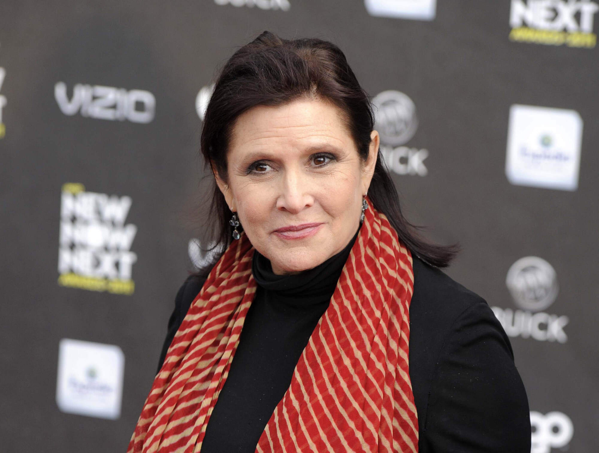 Fisher’s co-stars Mark Hamill and Harrison Ford already have stars on the Walk of Fame. Photo: AP