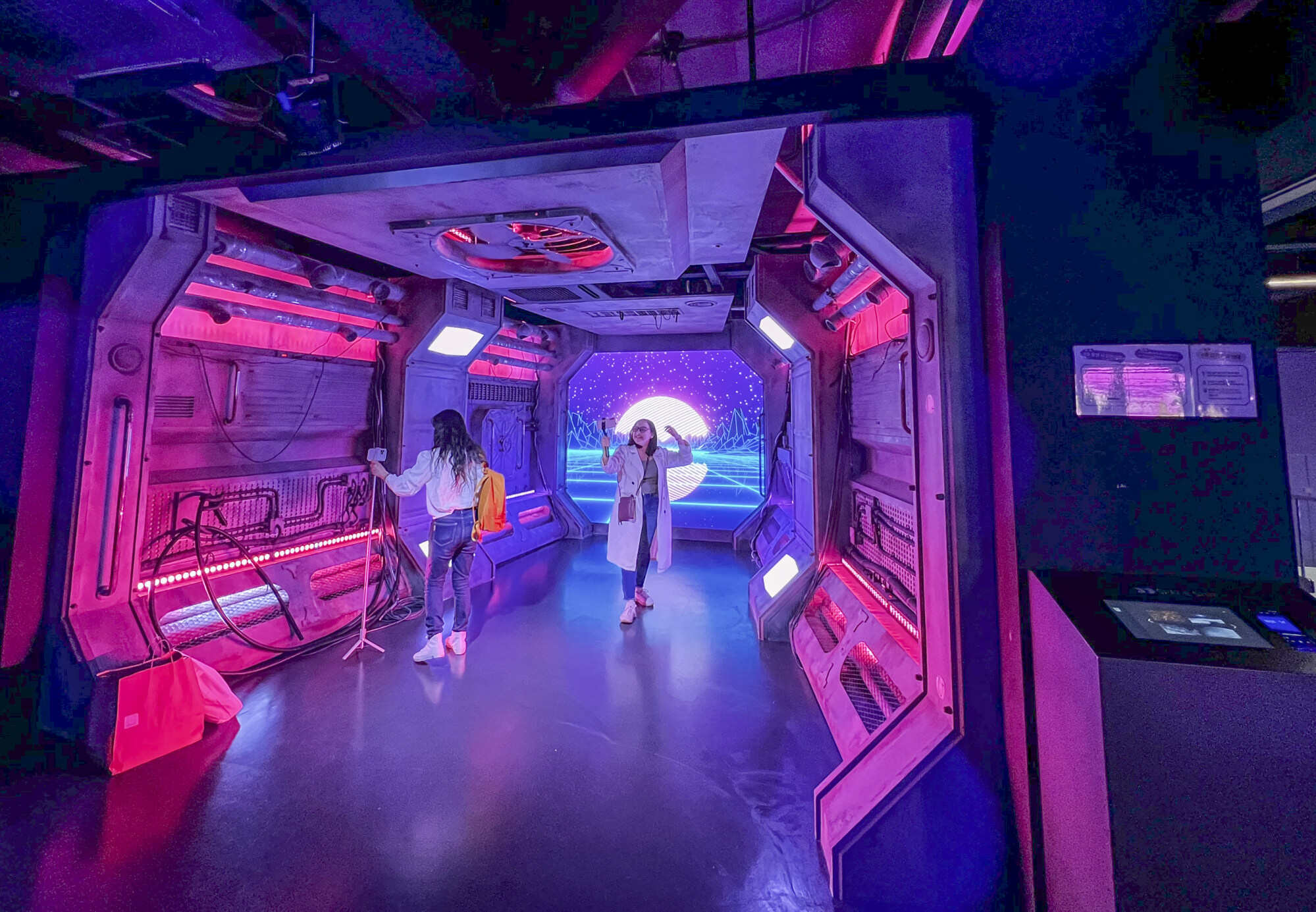 The spaceship studio looks like the set Aespa used for their “Next Level” music video. Photo: Erika Na