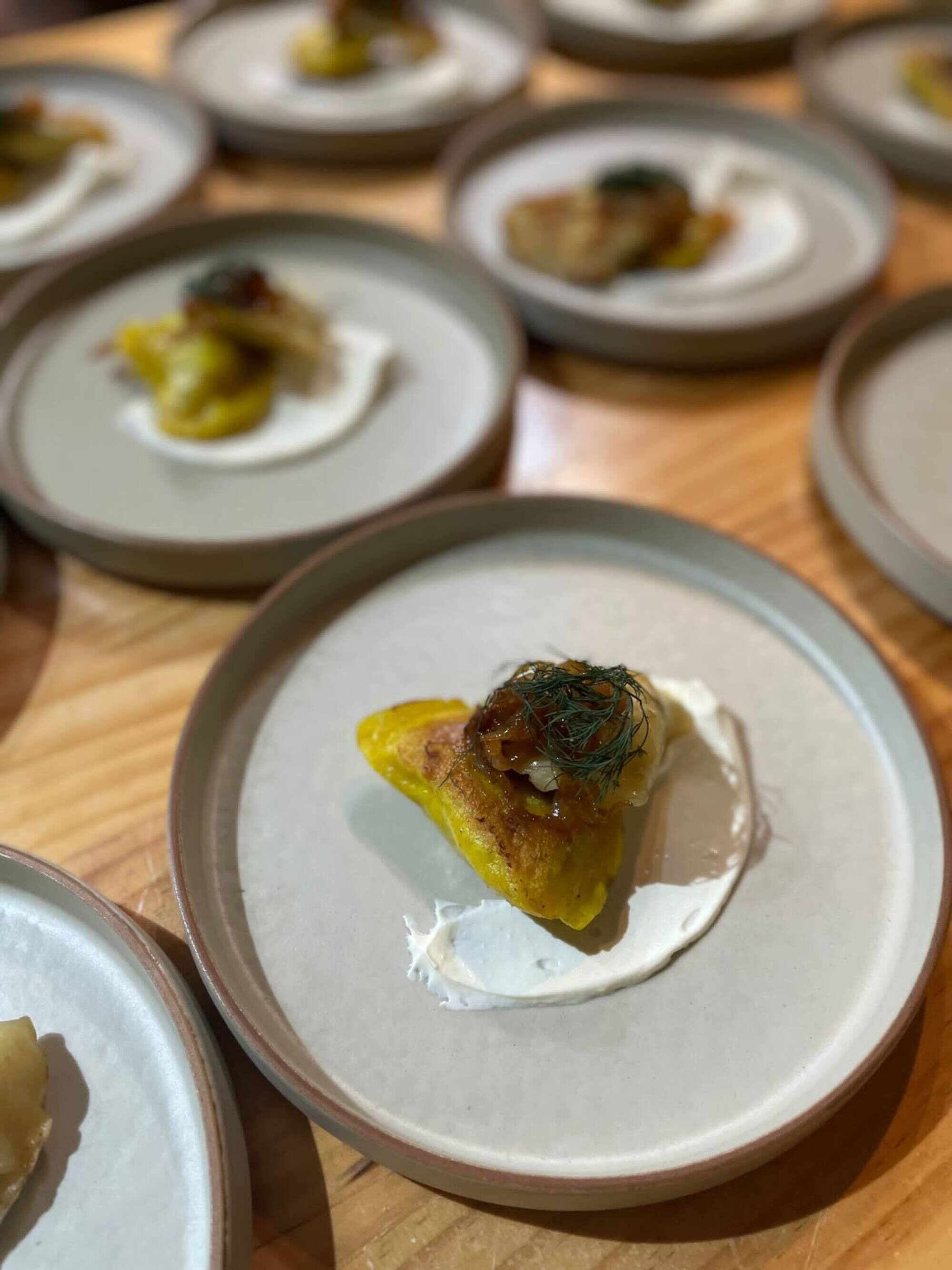 Vareniki, savoury Ukrainian dumplings made with potato, cheese, mushroom, sour cream and dill. Photo: Grassroots Future