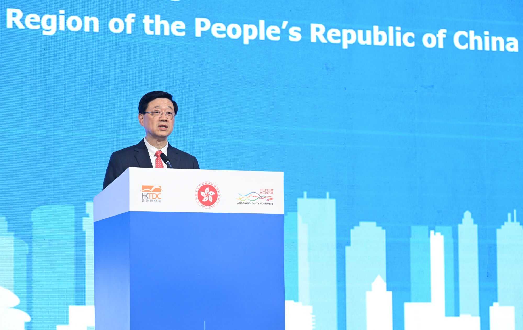 Chief Executive of Hong Kong John Lee Ka-chiu. Photo: Handout from ISD