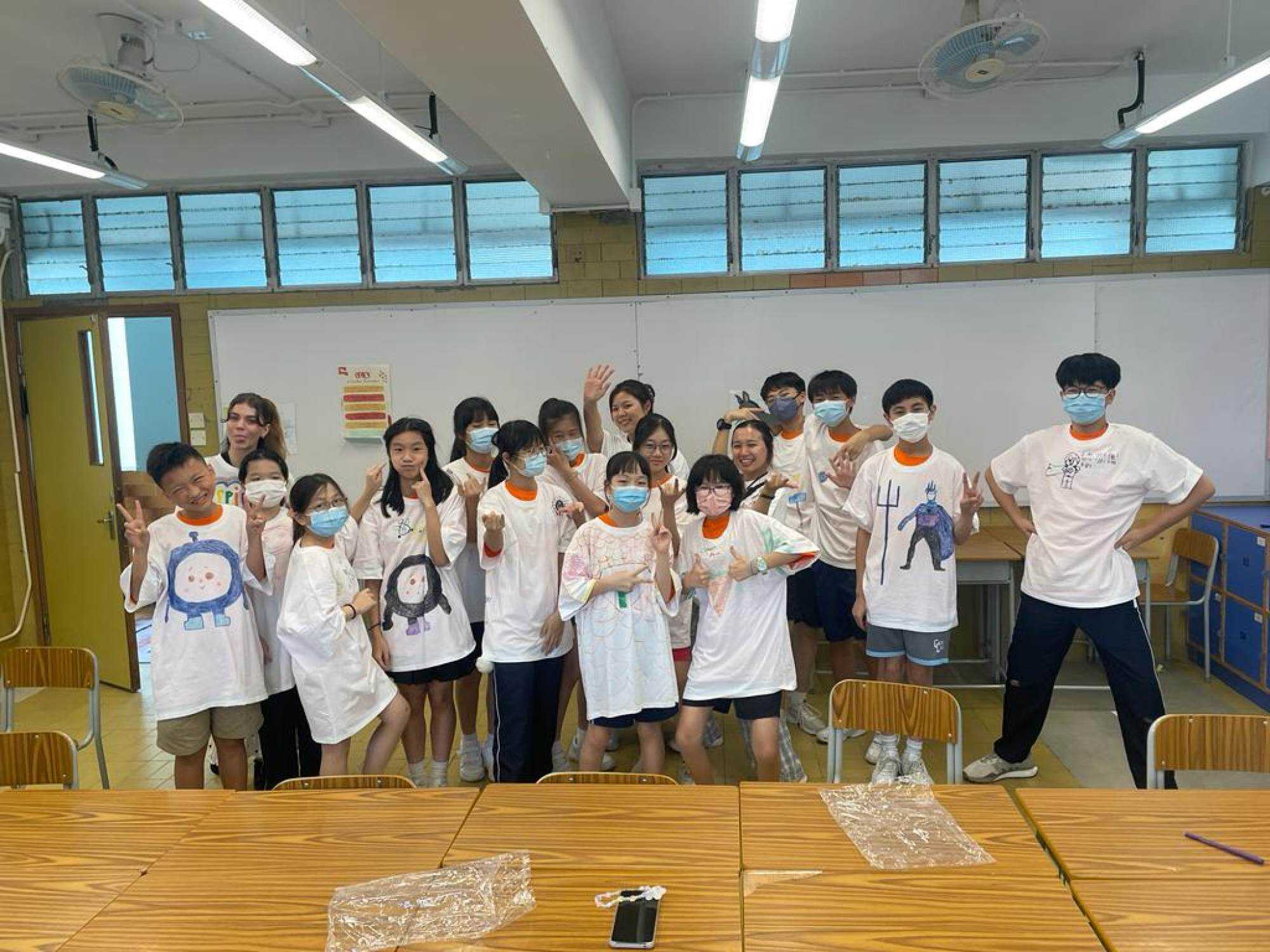 Students design their own T-shirts. Photo: Handout