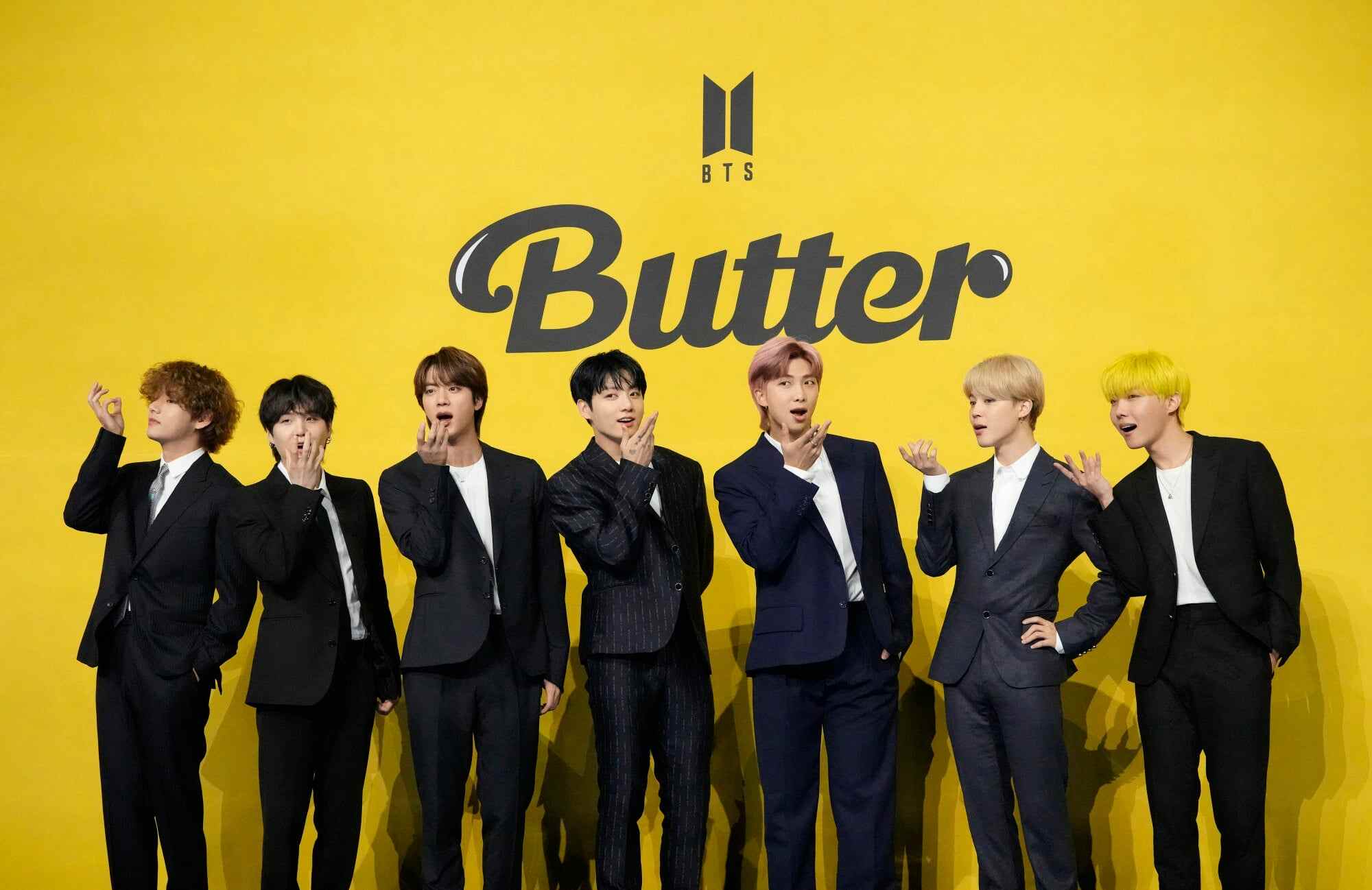 The seven members of BTS, V, Suga, Jin, Jungkook, RM, Jimin, and J-Hope, range in age from 25 to 30. Photo: AP Photo