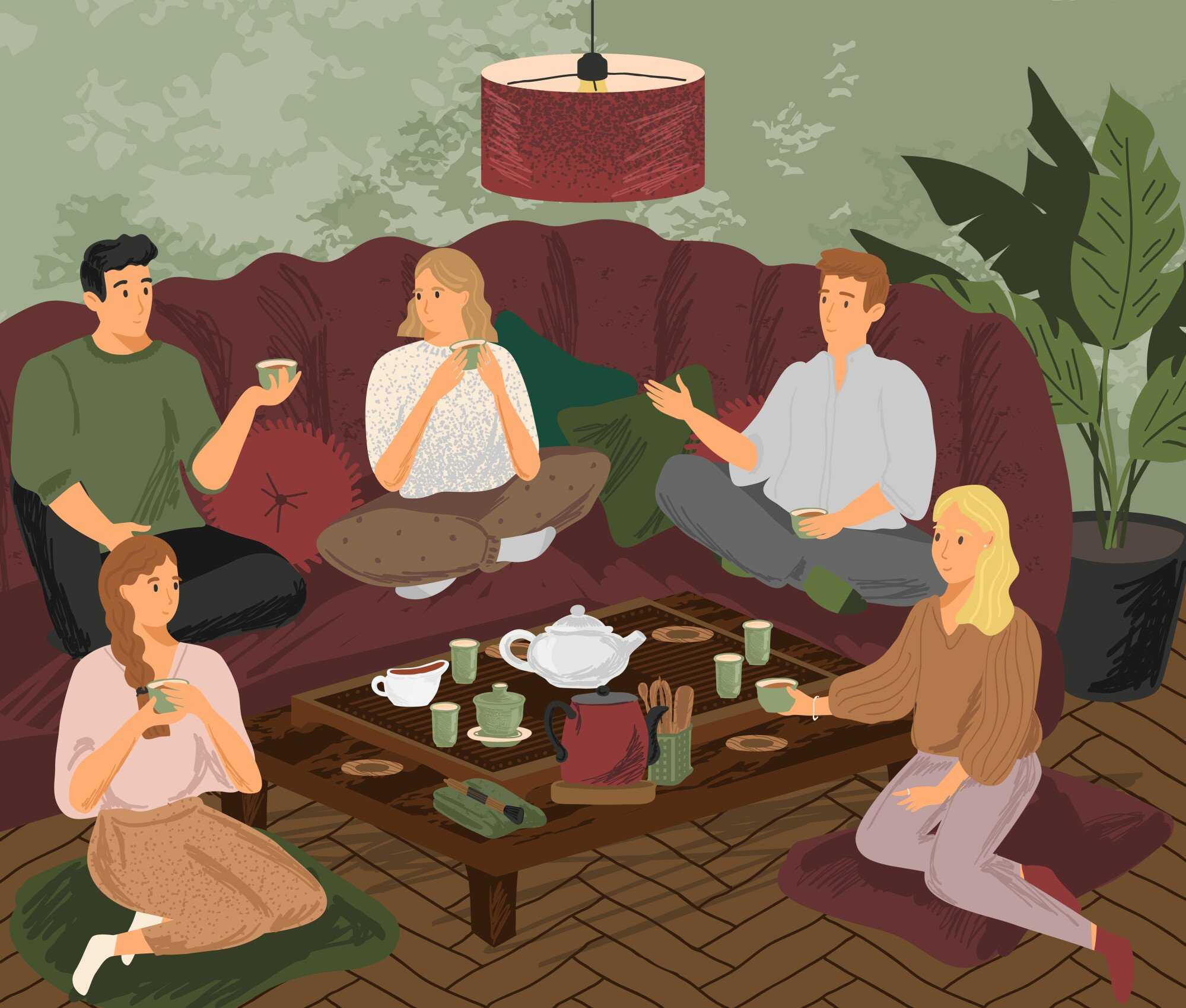 Share tea with your friends and family. Illustration: Shutterstock