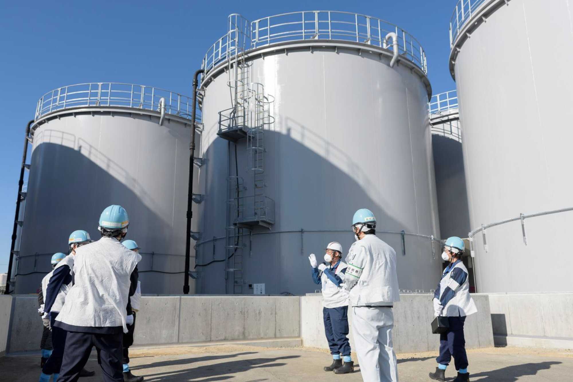 More than 1,000 storage tanks hold treated water that has been put through the advanced liquid processing system to remove much of the radioactive contaminants. Photo: TEPCO