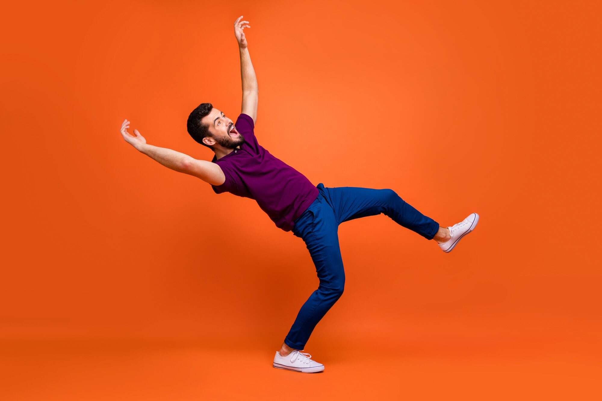 Hopefully you look just as happy when you take the fall! Photo: Shutterstock